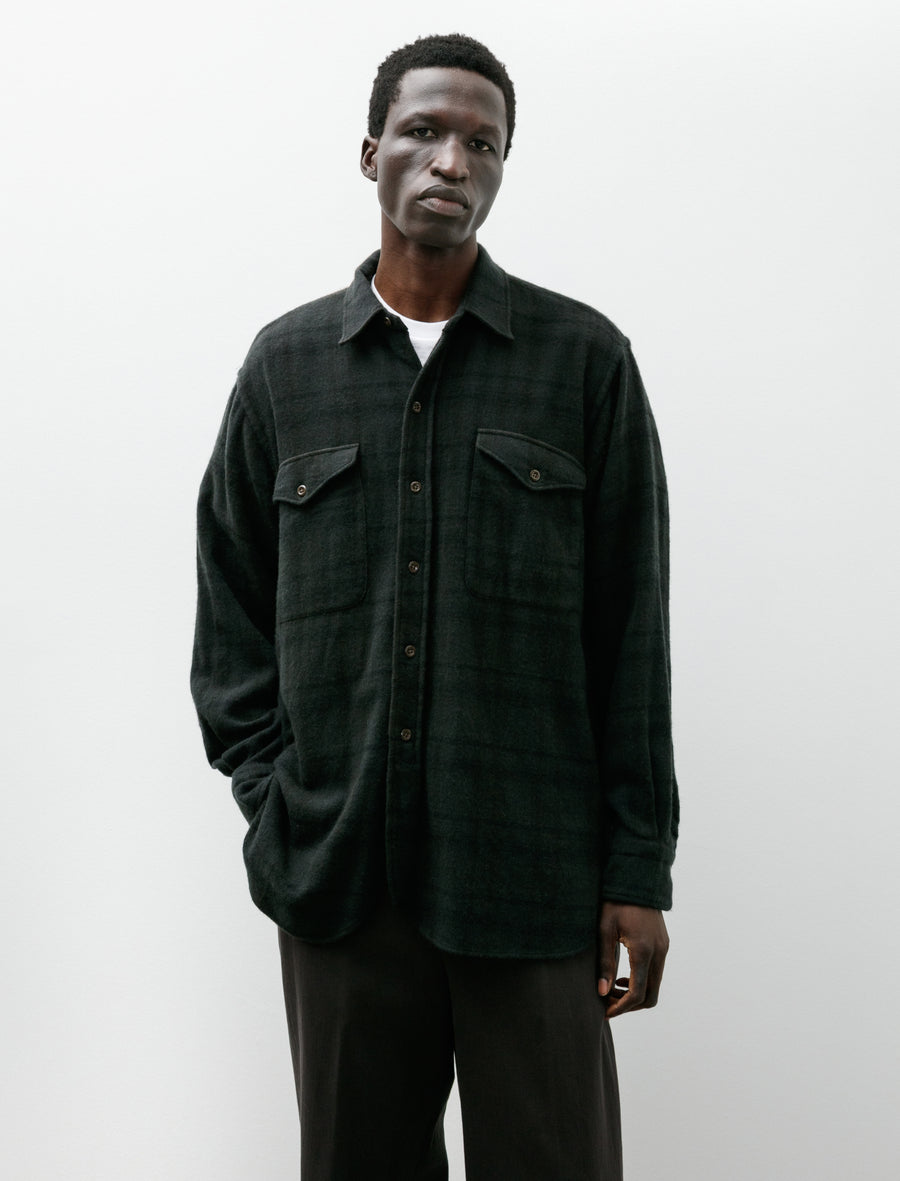 Cashmere Nel Shirt Dark Green Check - Image 1