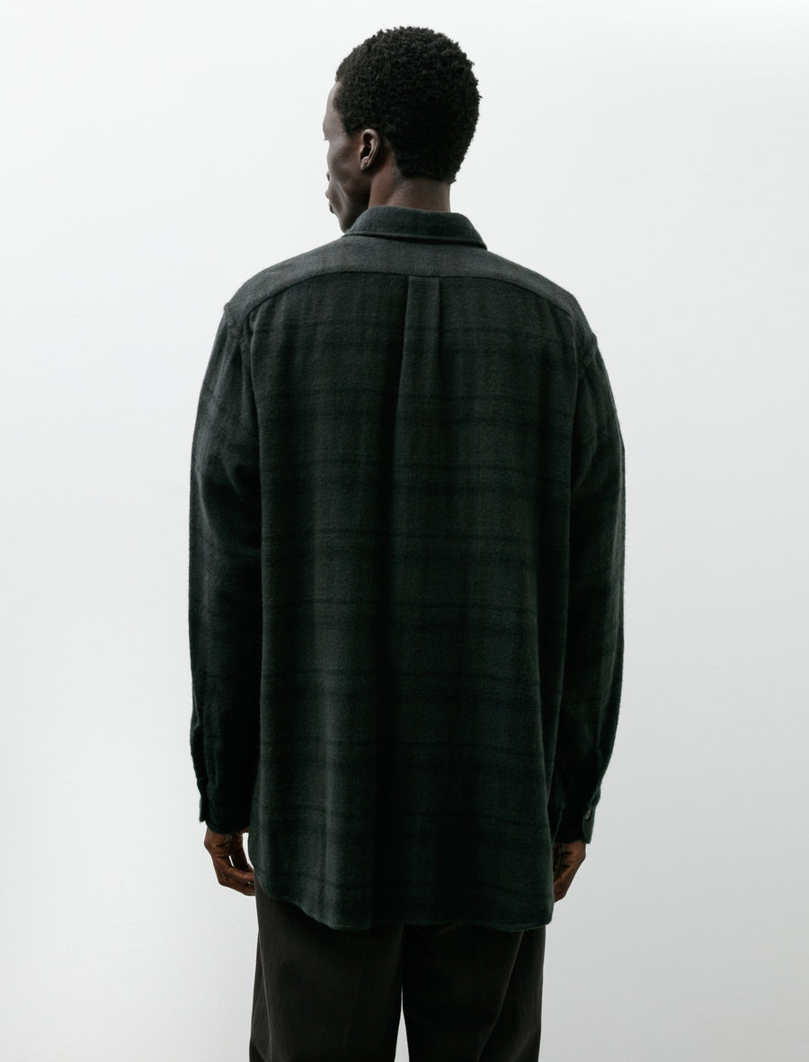 Cashmere Nel Shirt Dark Green Check - Image 2