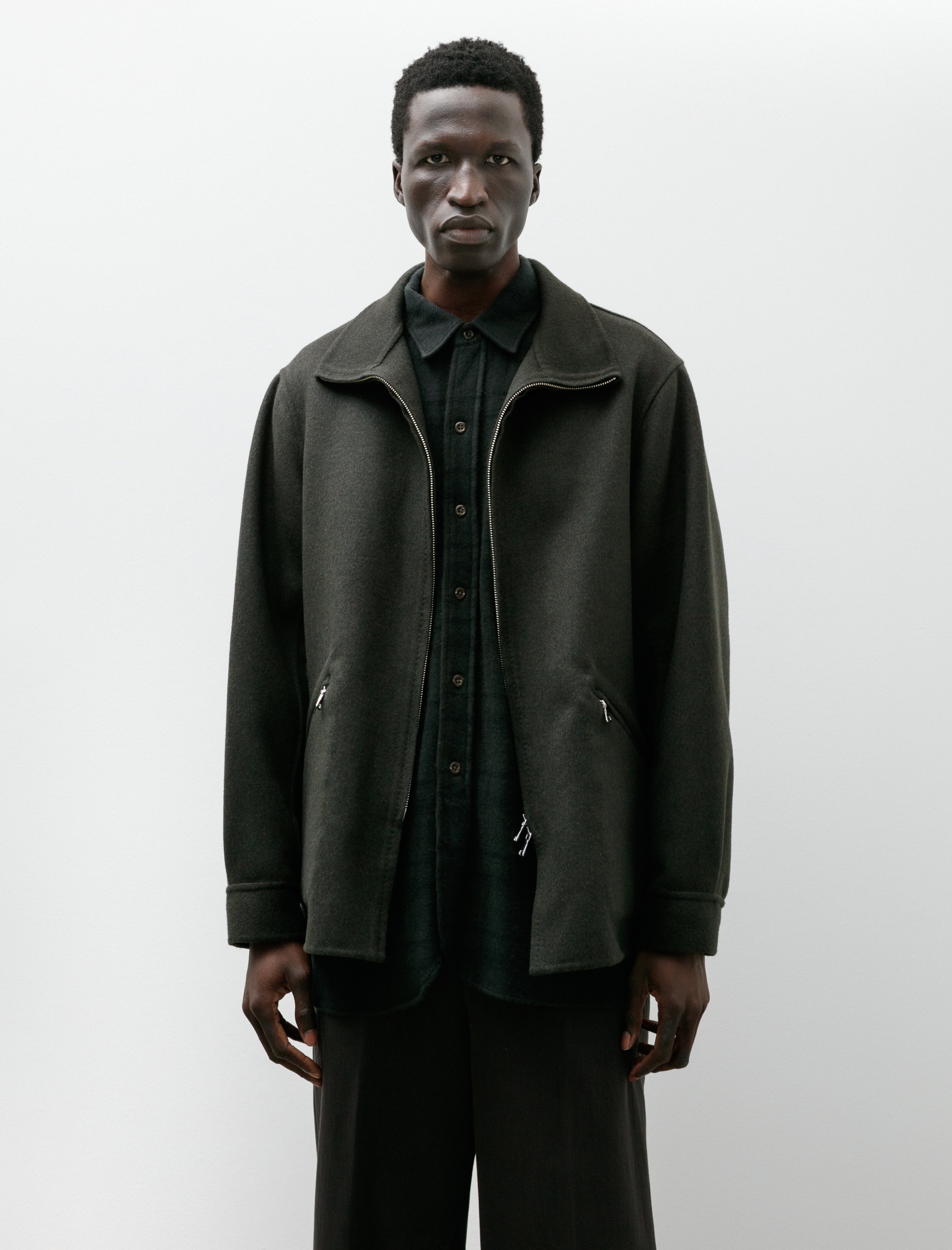 Maatee & Sons W Face Blouson Cashmere Sable Mink Deep Khaki