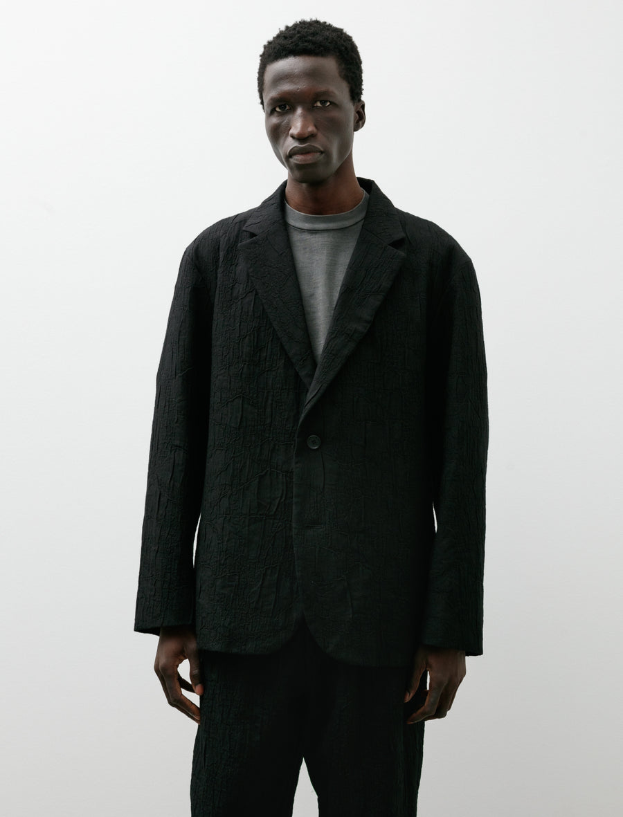 Shrink Jacquard Jacket Black - Image 1