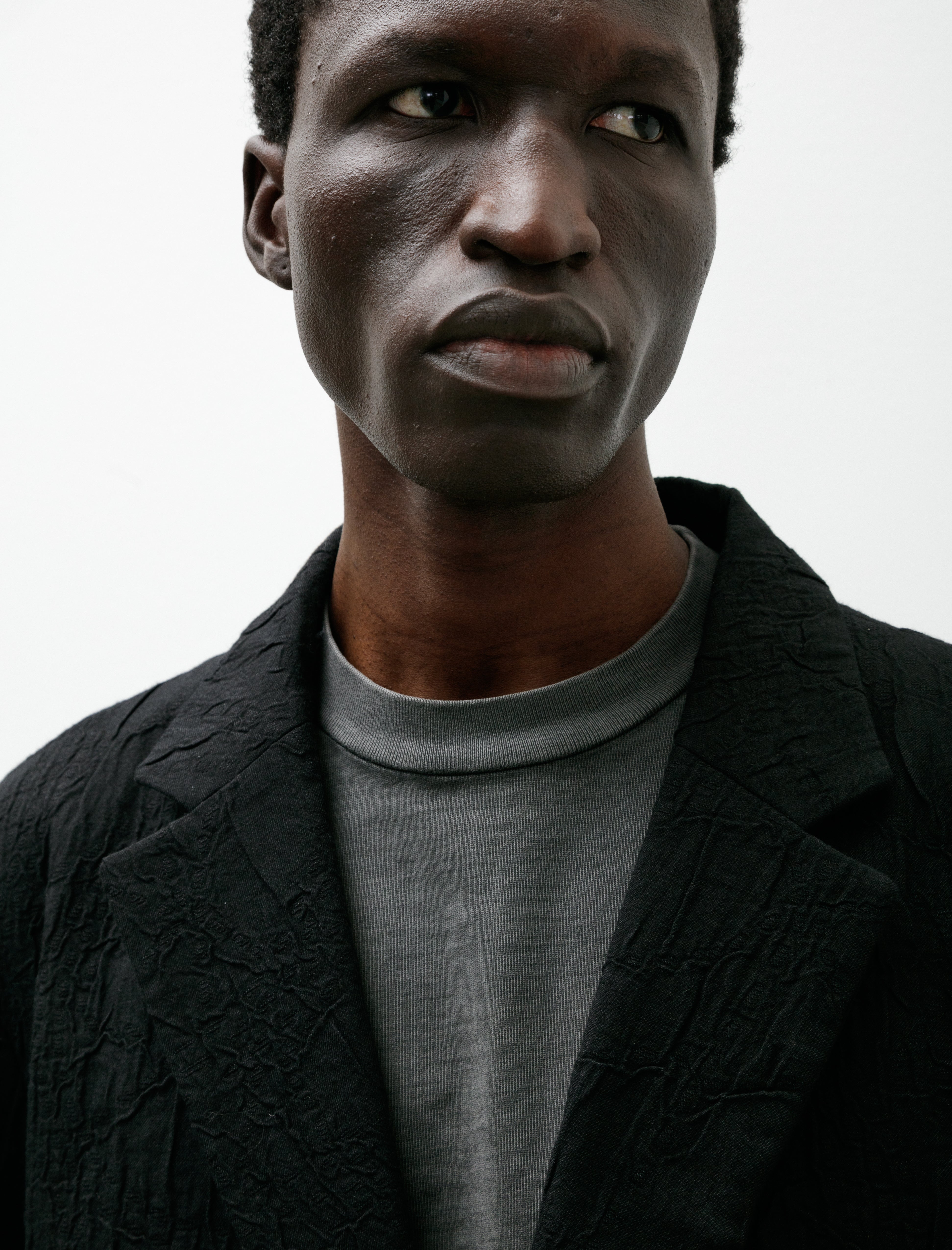 Issey Miyake Shrink Jacquard Jacket Black