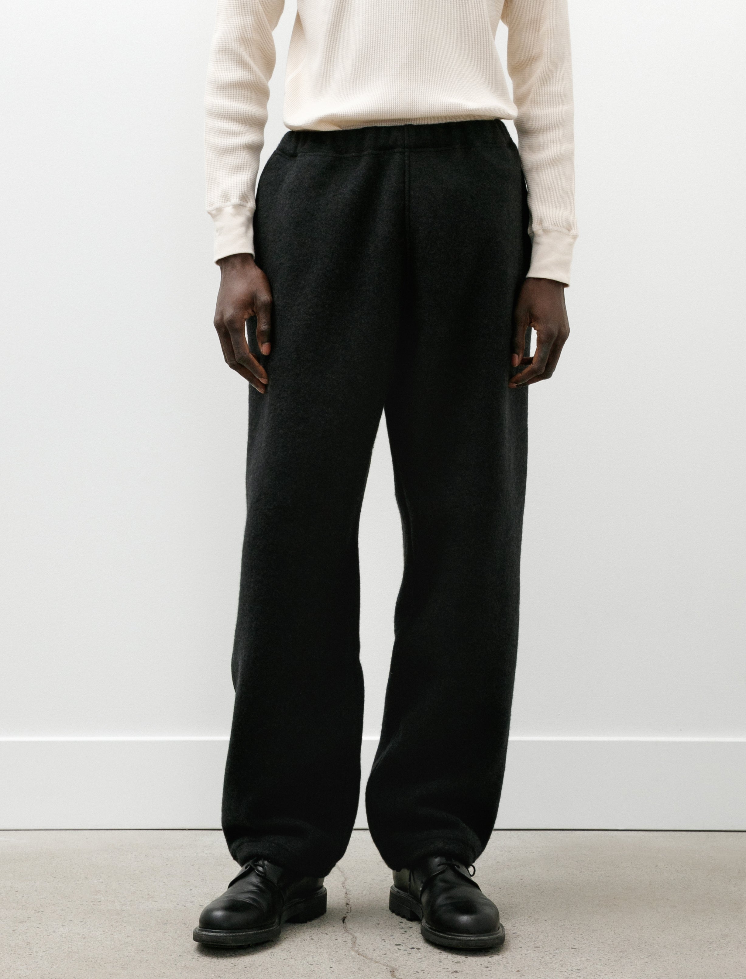 Comoli Wool Felt Pants Charcoal