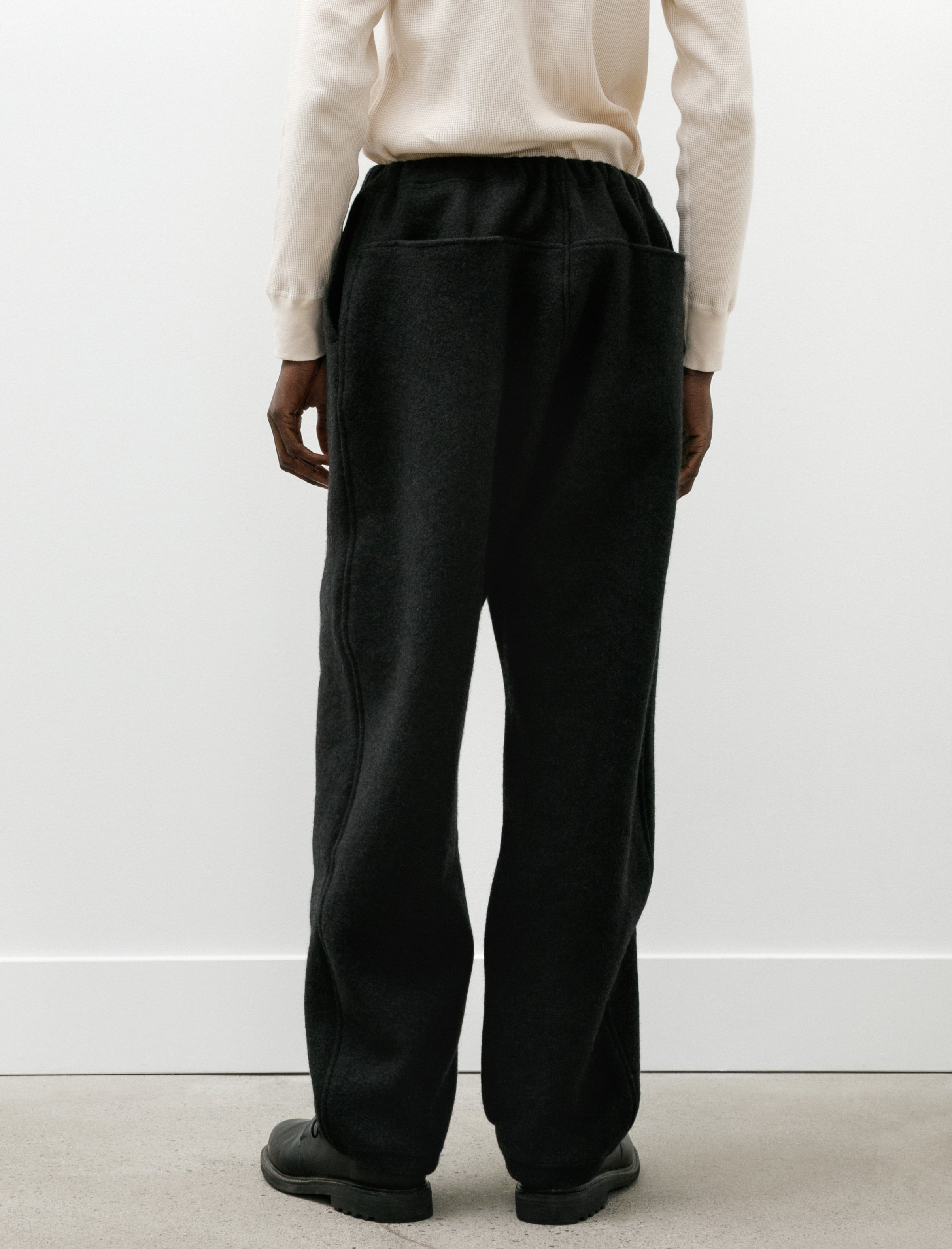 Comoli Wool Felt Pants Charcoal