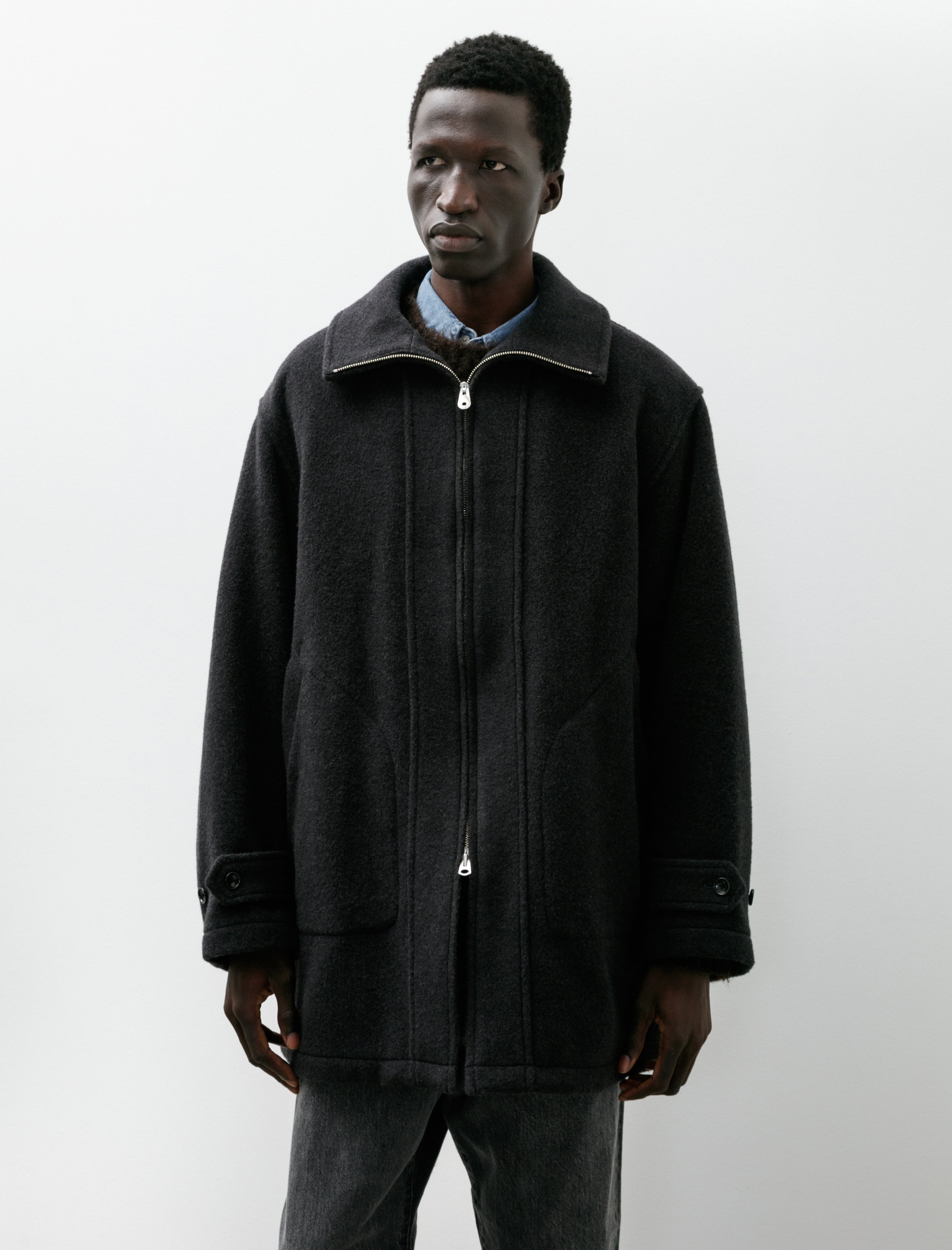 Phigvel Hunting Over Coat Charcoal