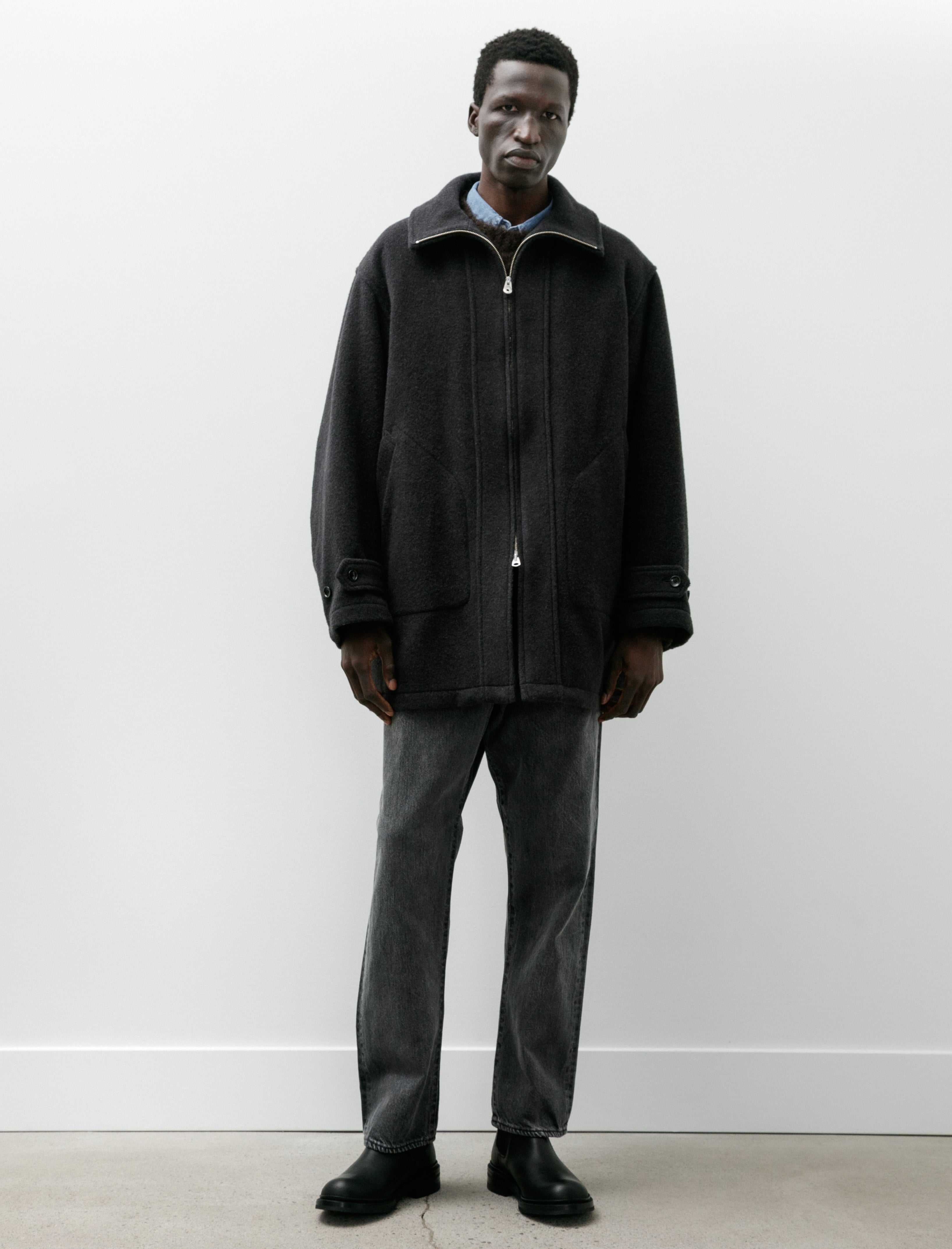 Phigvel Hunting Over Coat Charcoal