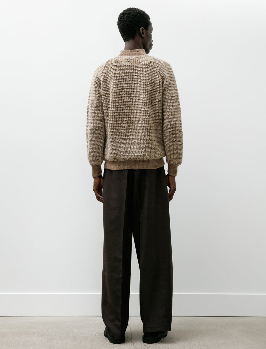 Wide Pleat Trouser Dark Brown - Image 2