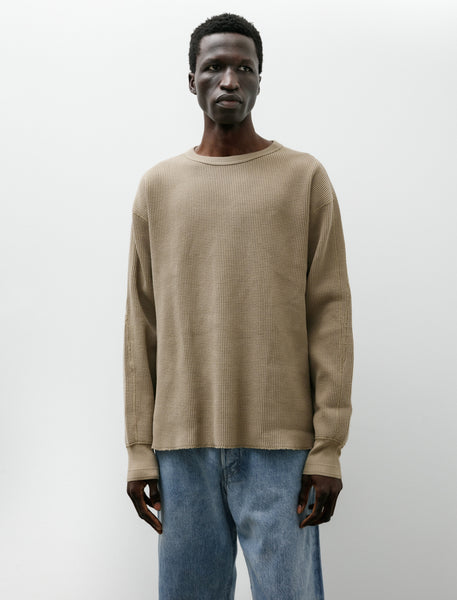 トップス PHIGVEL HEAVY WAFFLE TOP Phigvel Heavy Waffle Top Taupe Beige – Neighbour