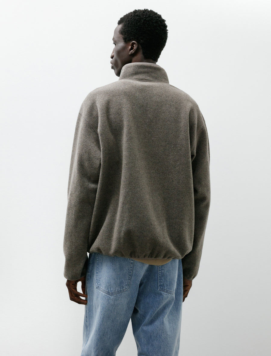 Pull Over Fleece Jacket Beige Gray - Image 2