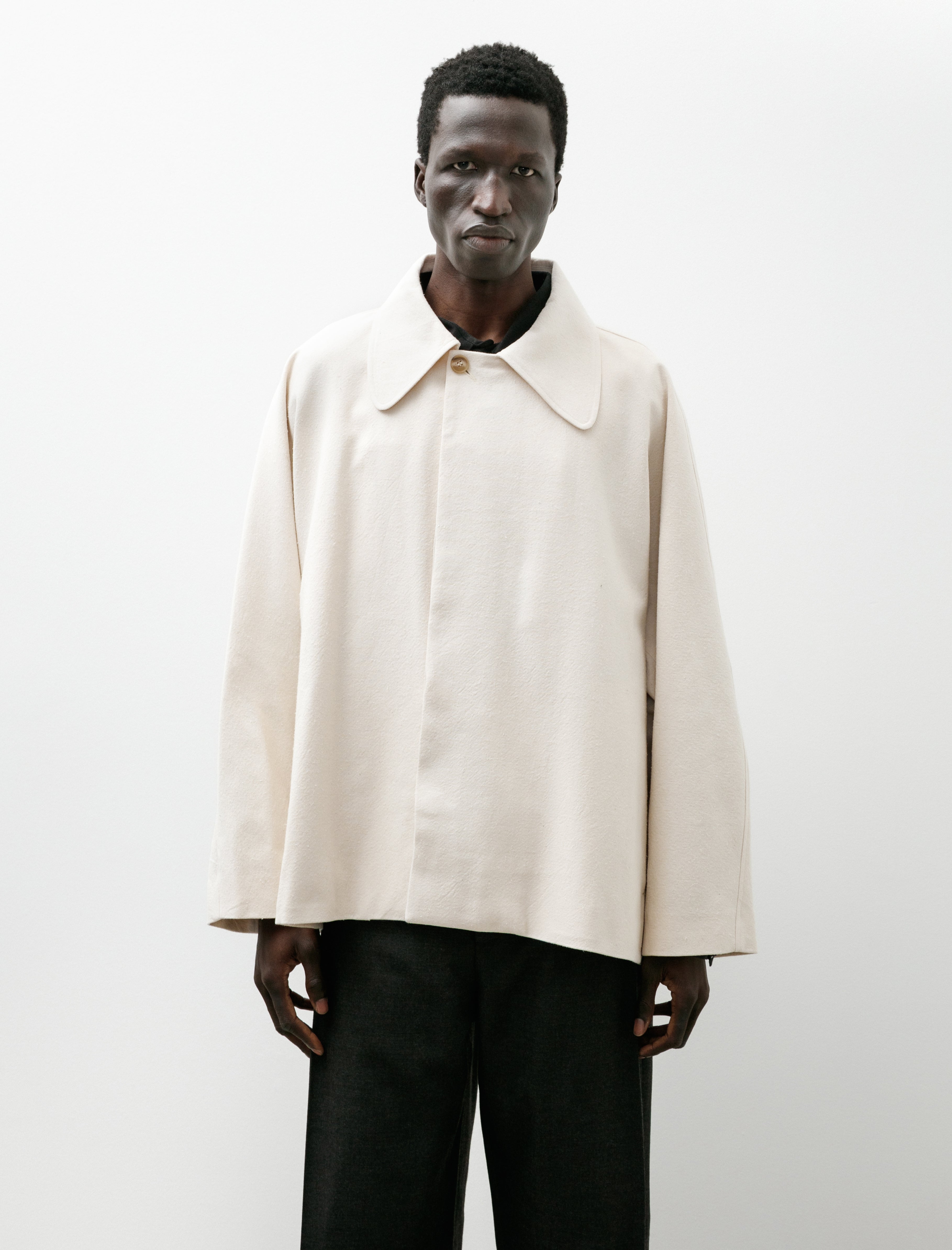 Lea Boberg LB-16D Three Piece Chore Jacket Vintage Cotton Silk Ivory