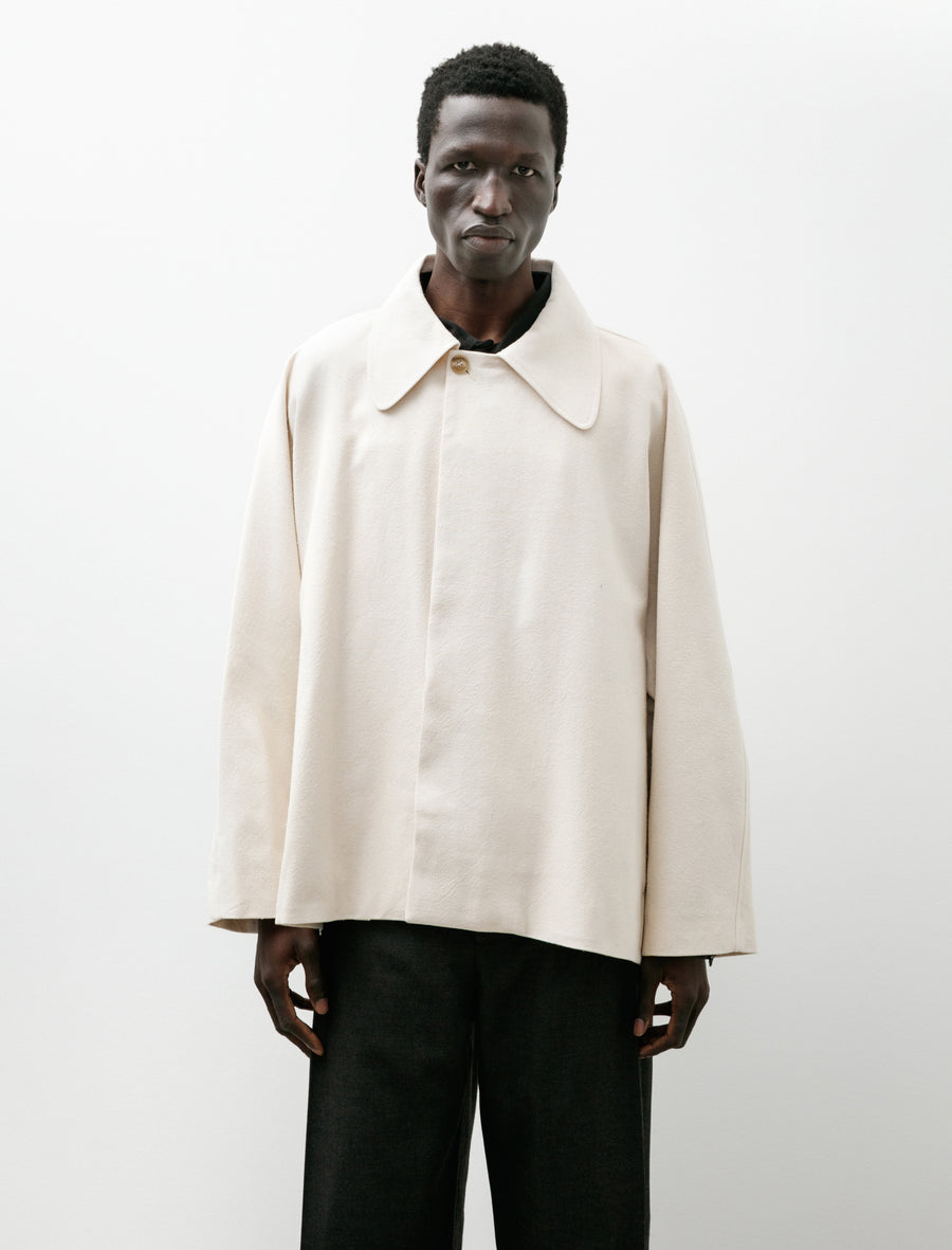 LB-16D Three Piece Chore Jacket Vintage Cotton Silk Ivory - Image 1