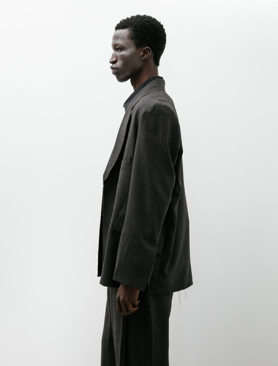 LB-2P-RNL Blazer Herringbone Wool Brown - Image 3