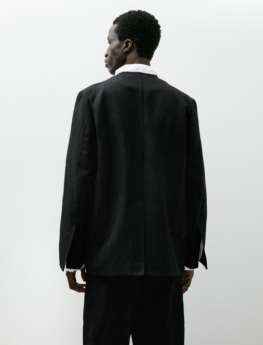 LB-7G NL Blazer Herringbone Black - Image 2