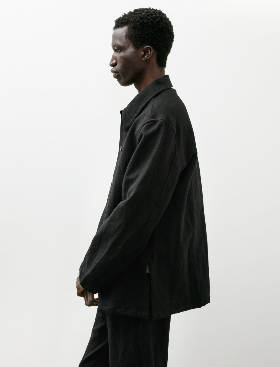 Shaka Shirt Linen Wool Black - Image 3