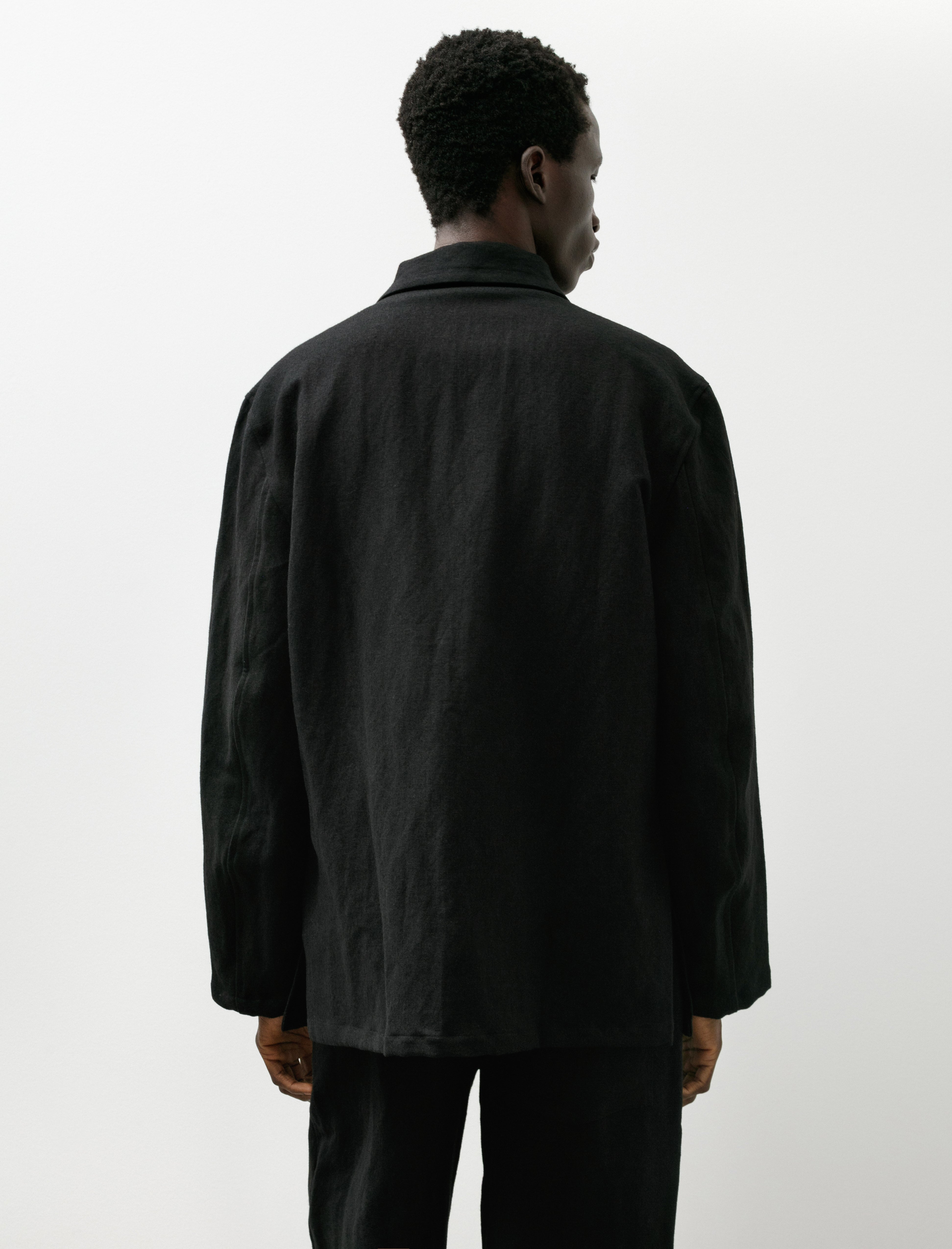 Sono Shaka Shirt Linen Wool Black