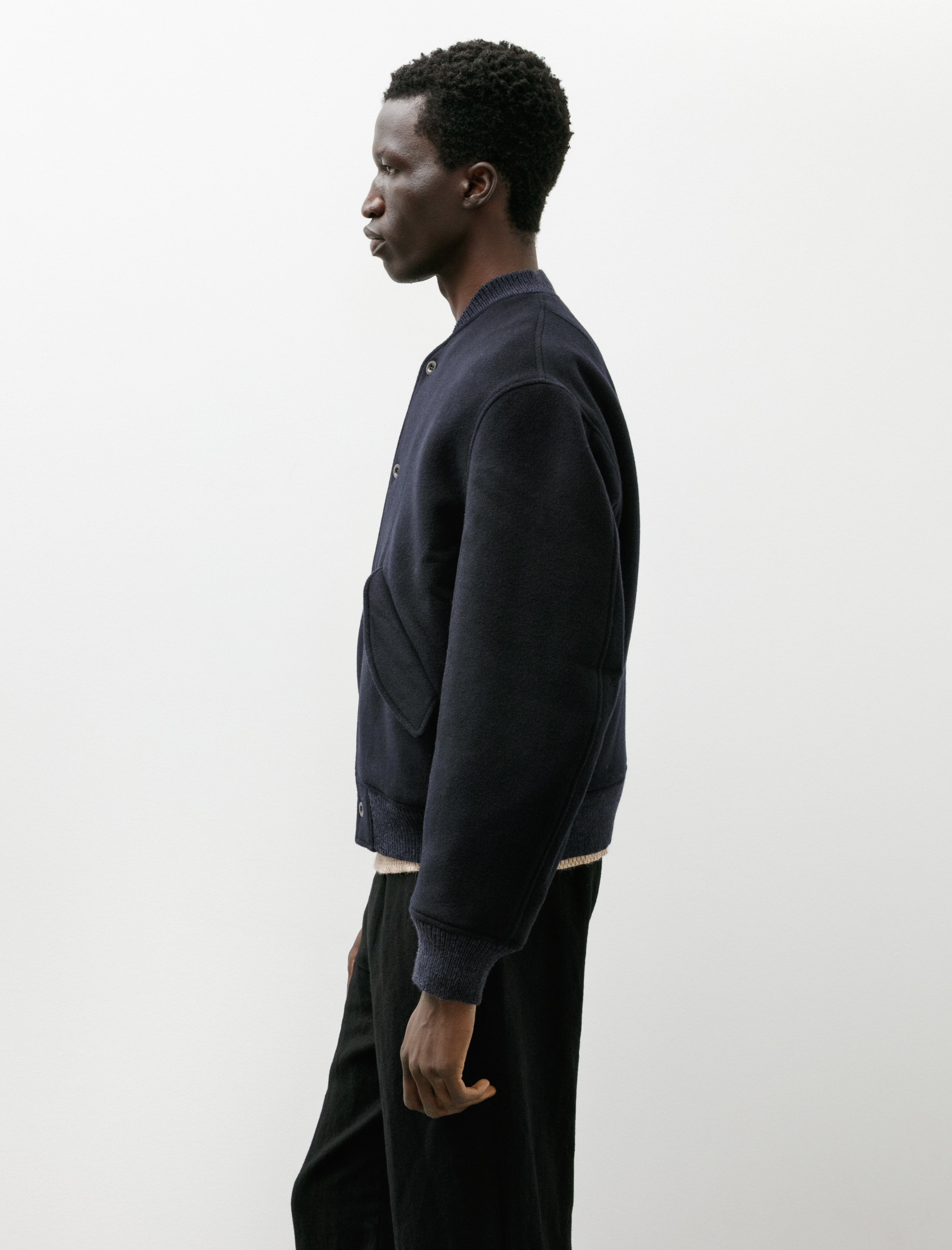 Sono Bo Bomber Recycled Wool Navy
