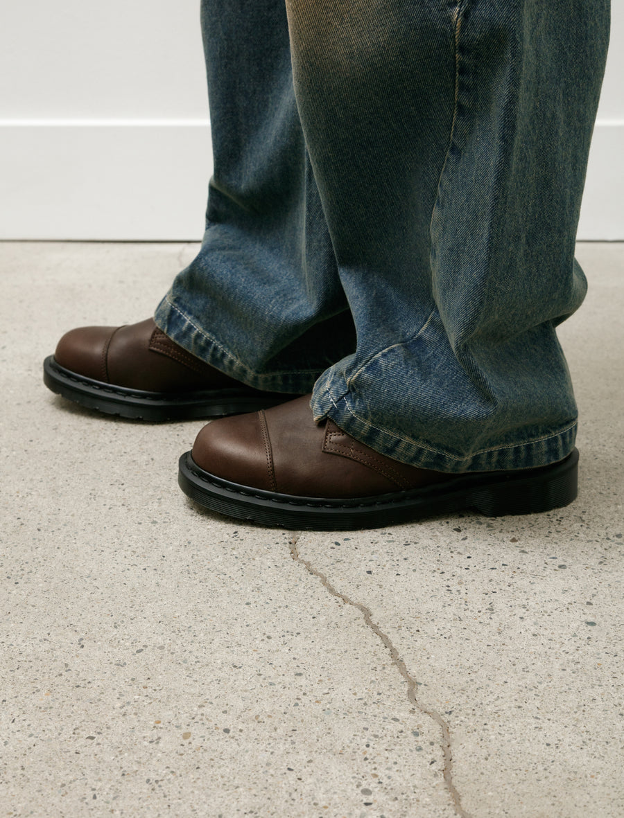 Dr. Martens 1461 Shoe Dark Brown Grained Oiled - Image 6