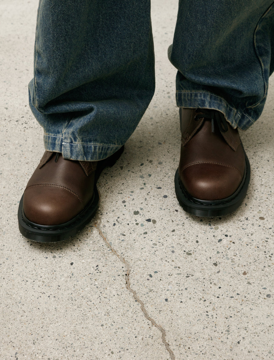 Dr. Martens 1461 Shoe Dark Brown Grained Oiled - Image 5