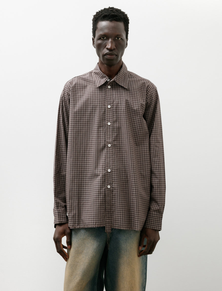Normal Shirt Brown Check - Image 1