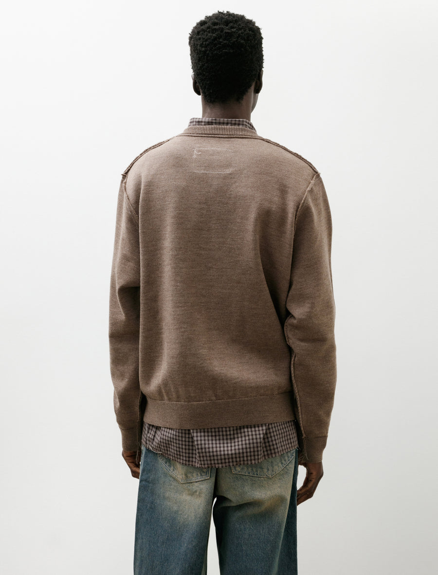 Frankenstein Merino Wool Sweater Light Brown - Image 3