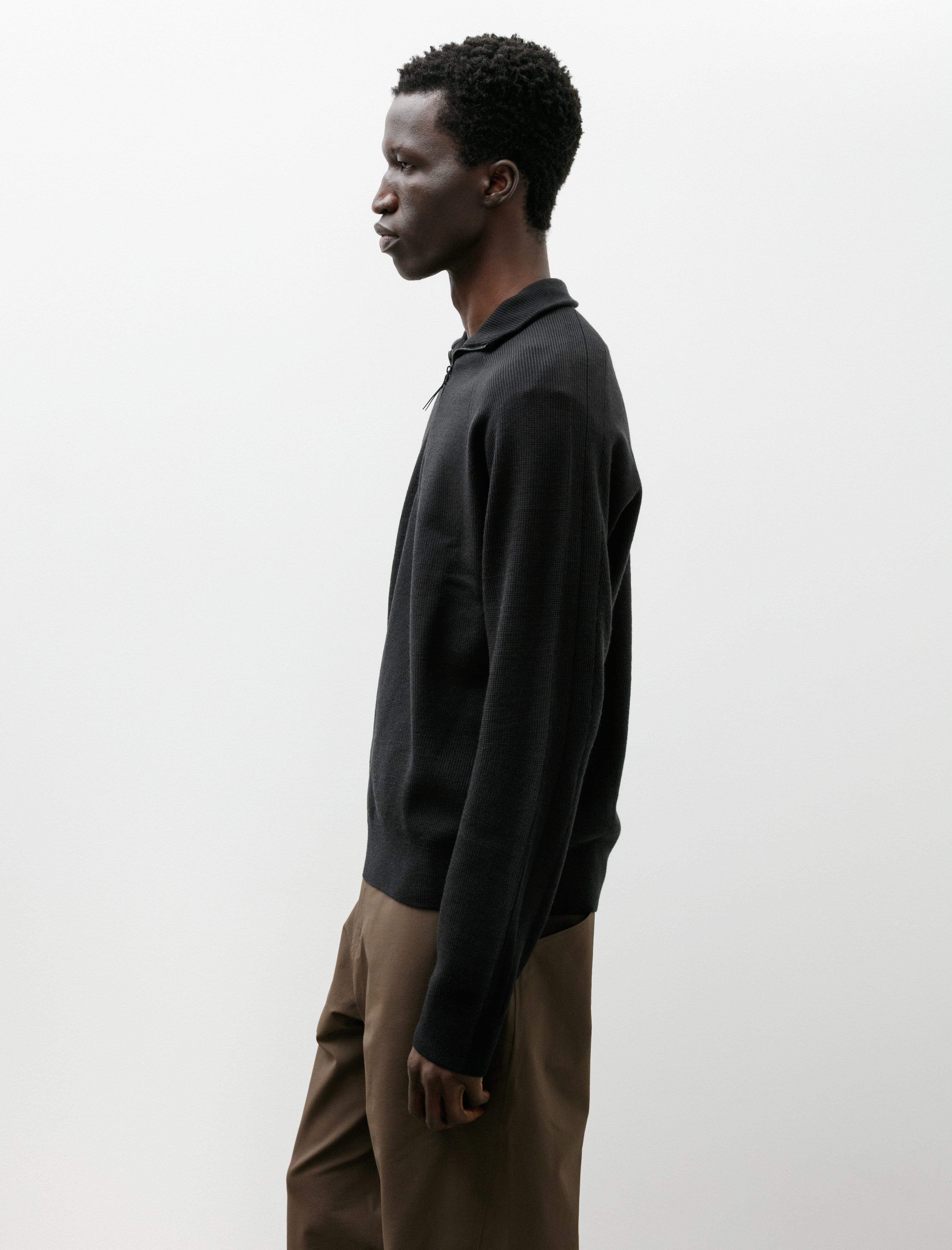 Veilance Conic Wool Half Zip Black