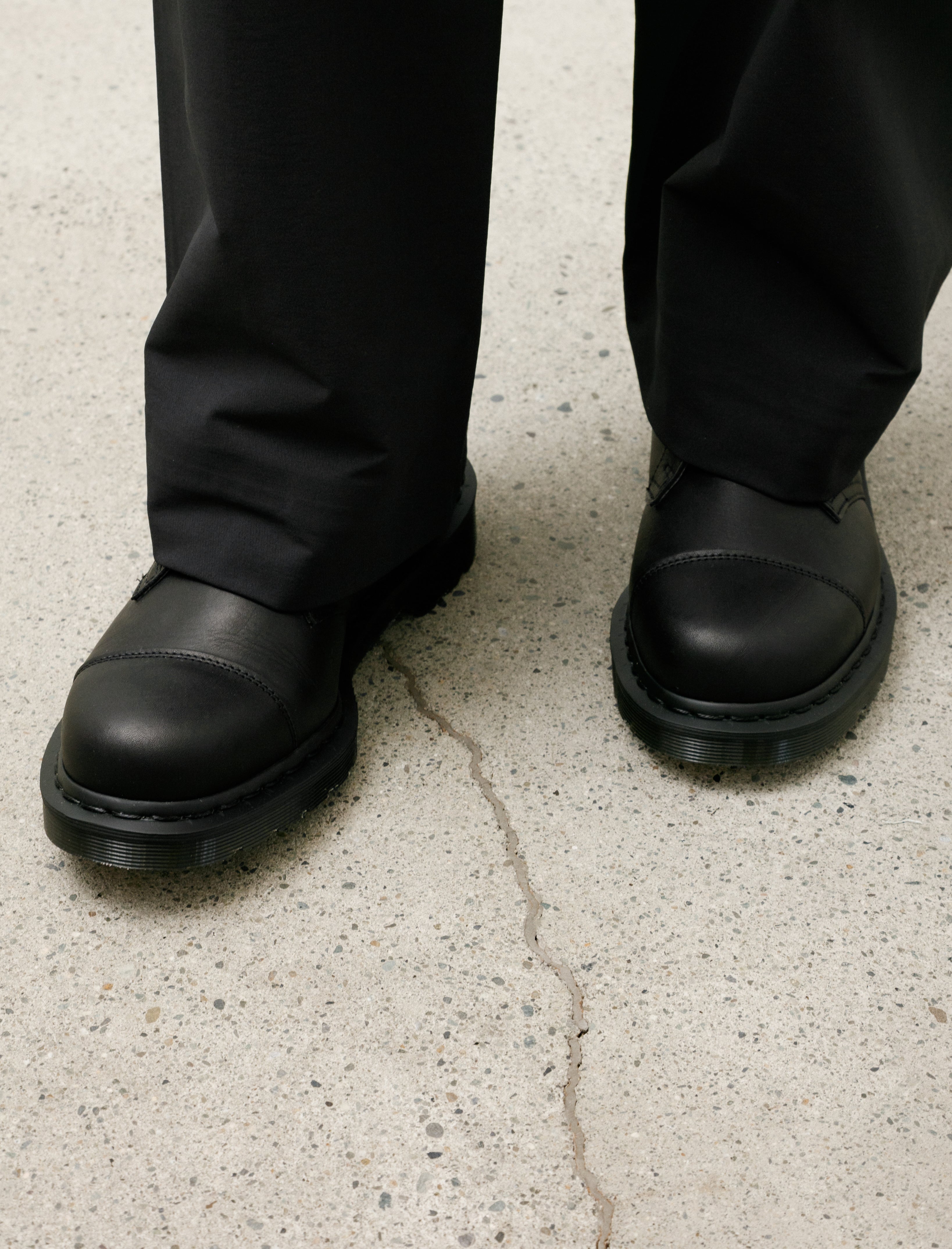 MHL x Dr. Martens 1461 Shoe Black Grained Oiled