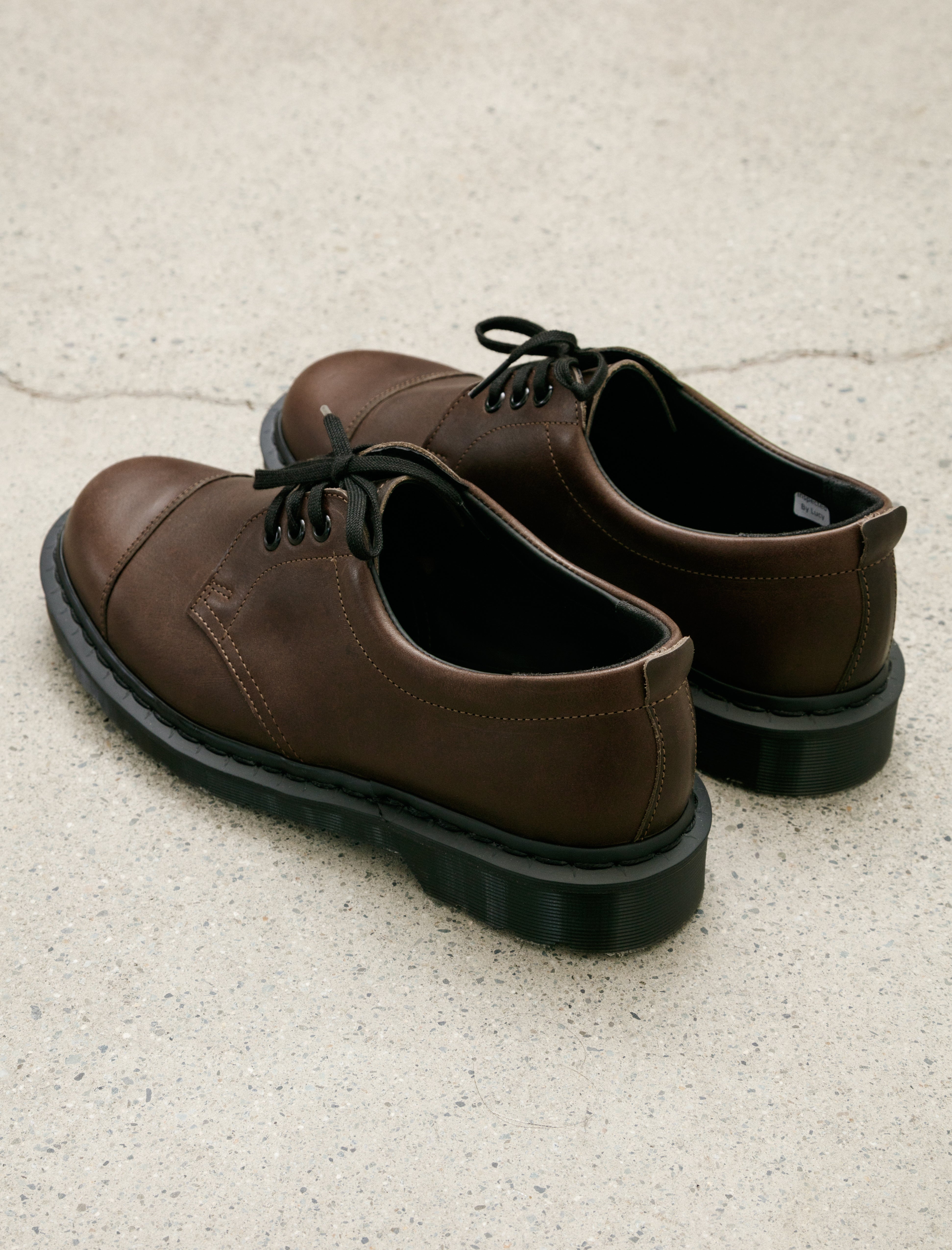 MHL x Dr. Martens 1461 Shoe Dark Brown Grained Oiled