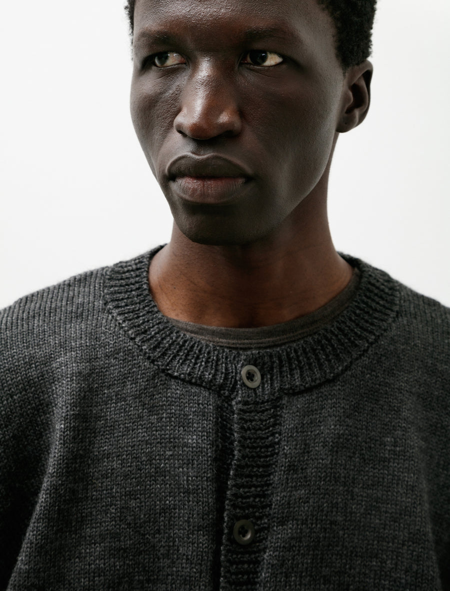 Caspa Cardigan Alpaca Wool Charcoal - Image 4