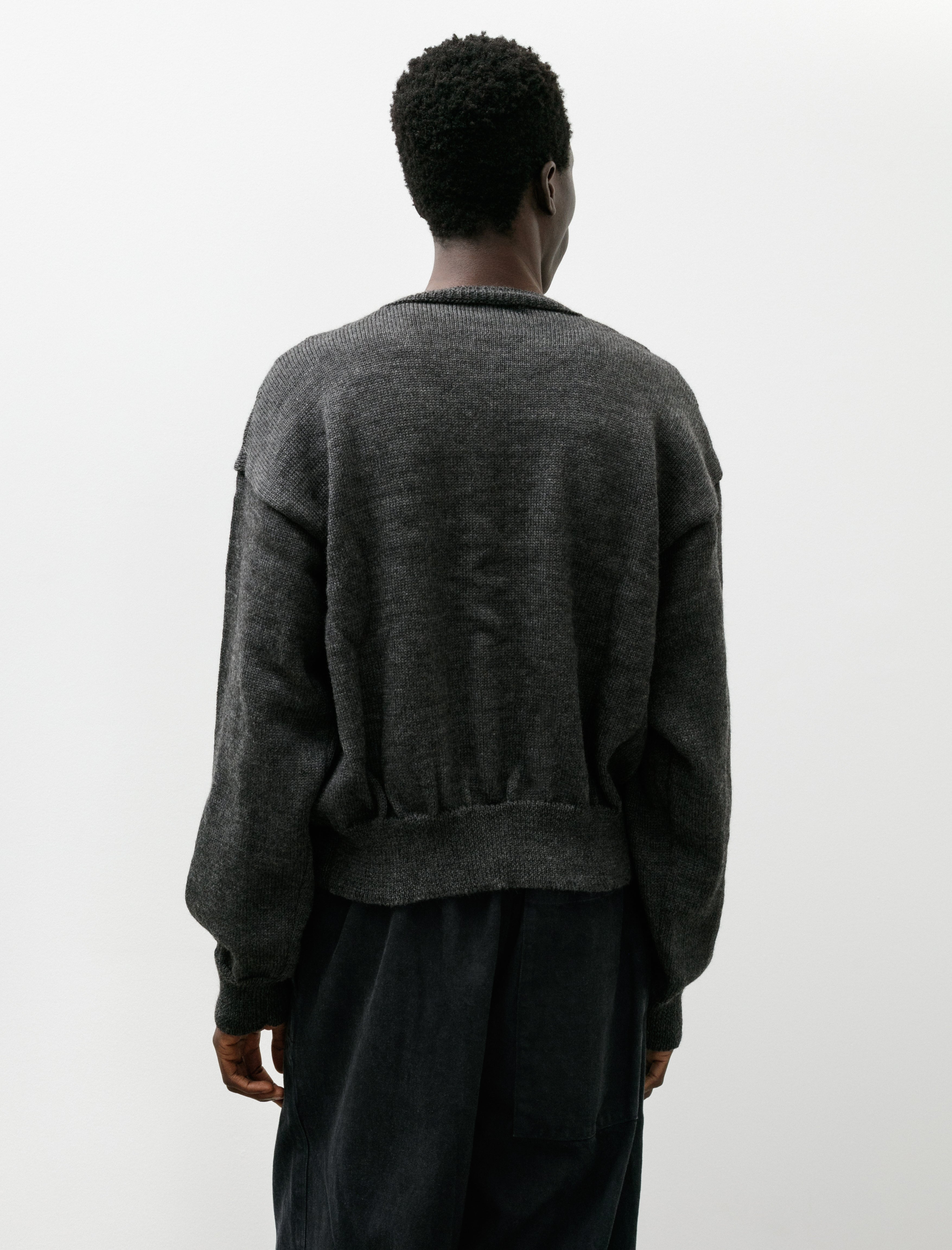 Sono Caspa Cardigan Alpaca Wool Charcoal