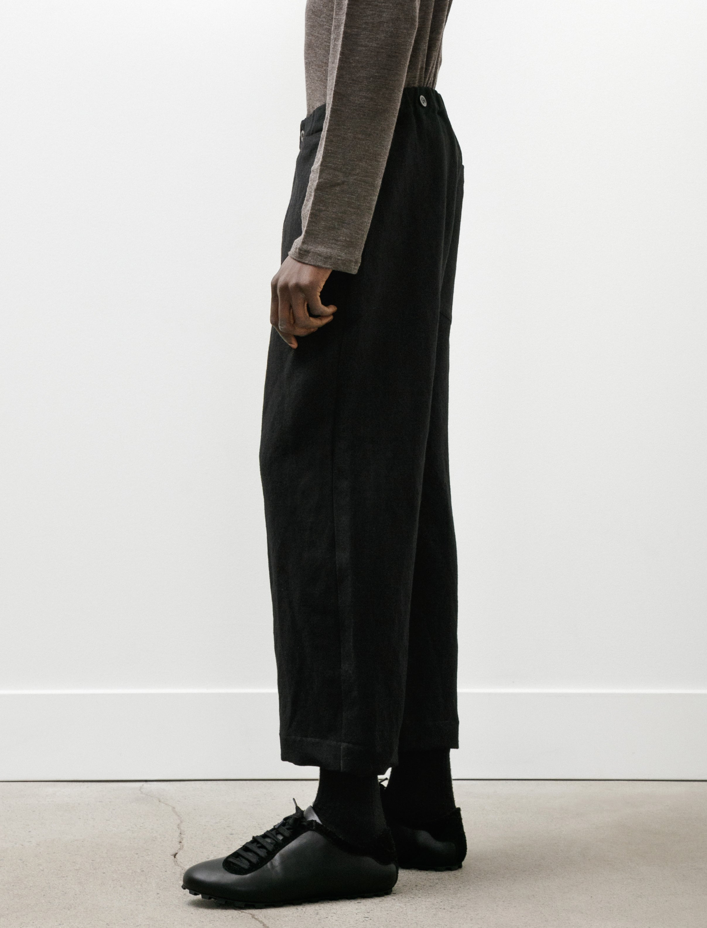 Sono Tatum Trousers Linen Wool Black