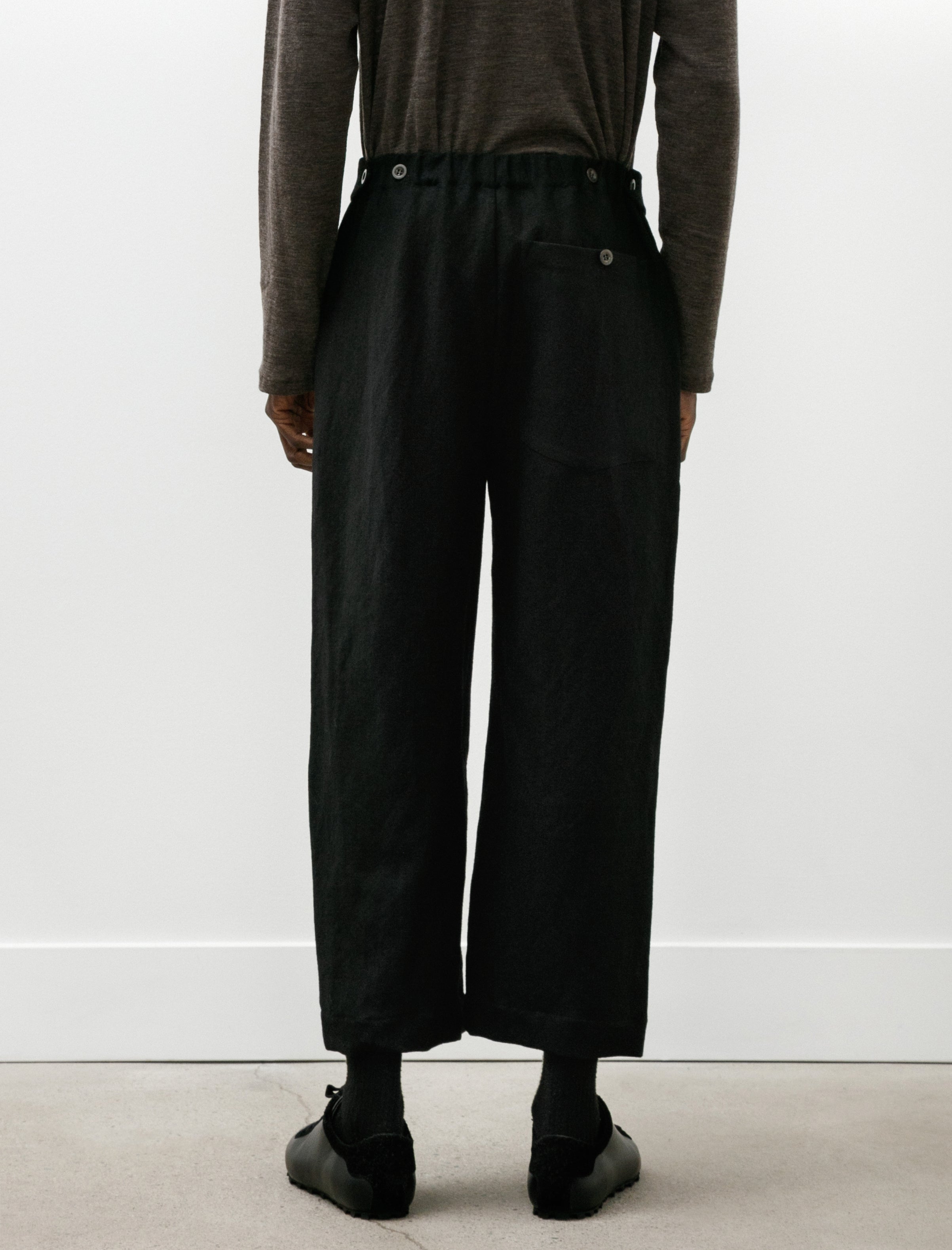 Sono Tatum Trousers Linen Wool Black