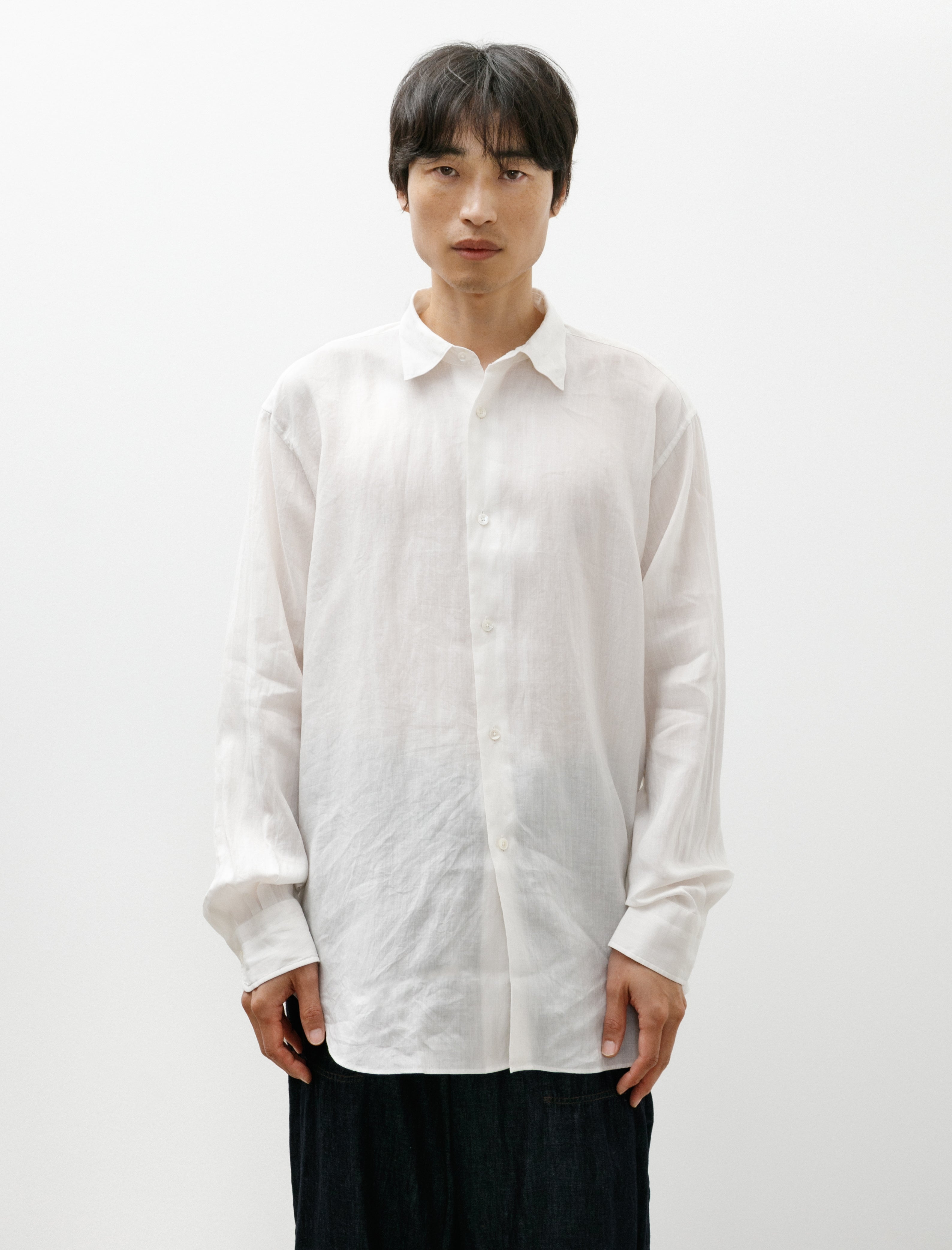Maatee and Sons Short Point Ramie Shirt Aloe