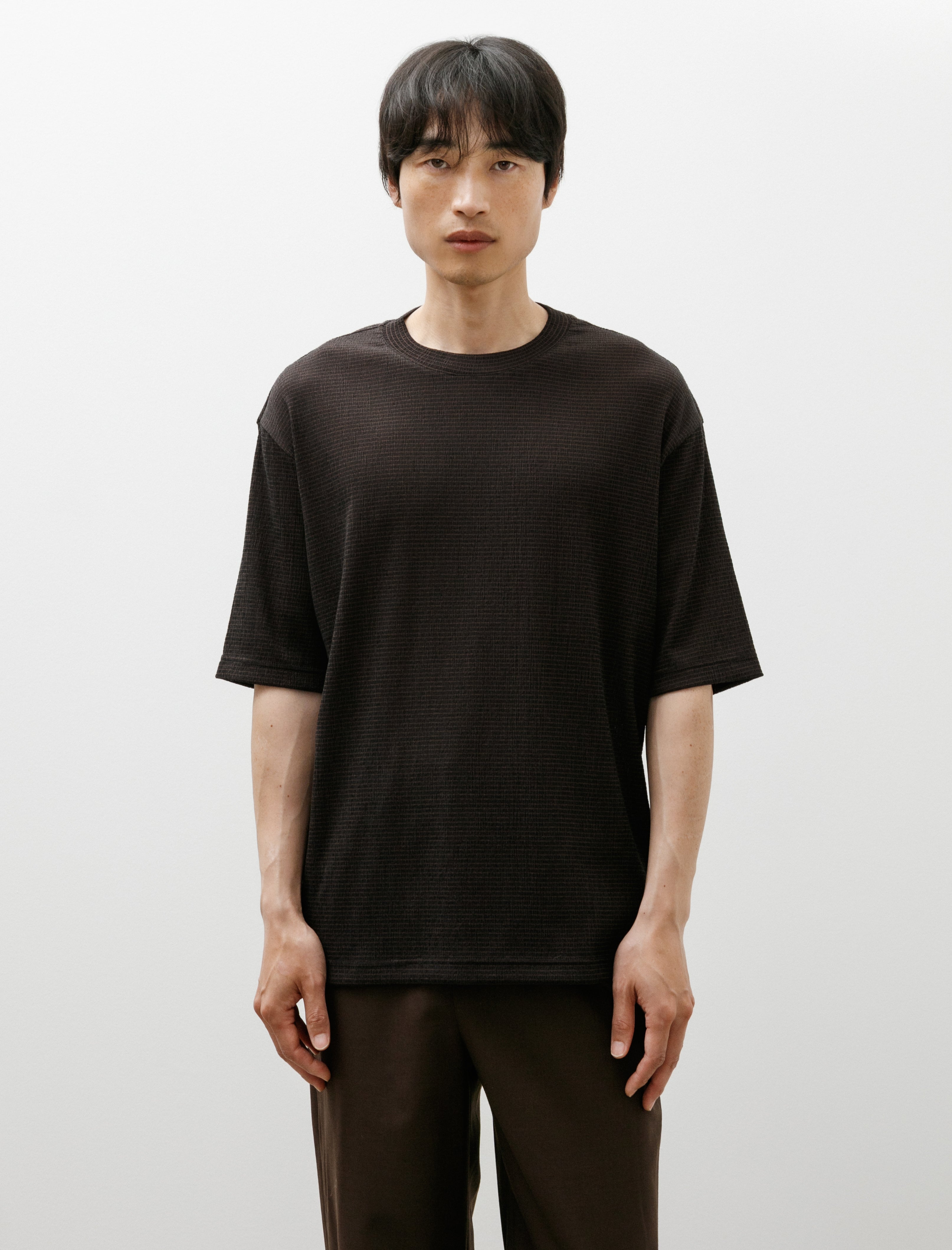 IM Mens Shrink Stretch T Dark Brown