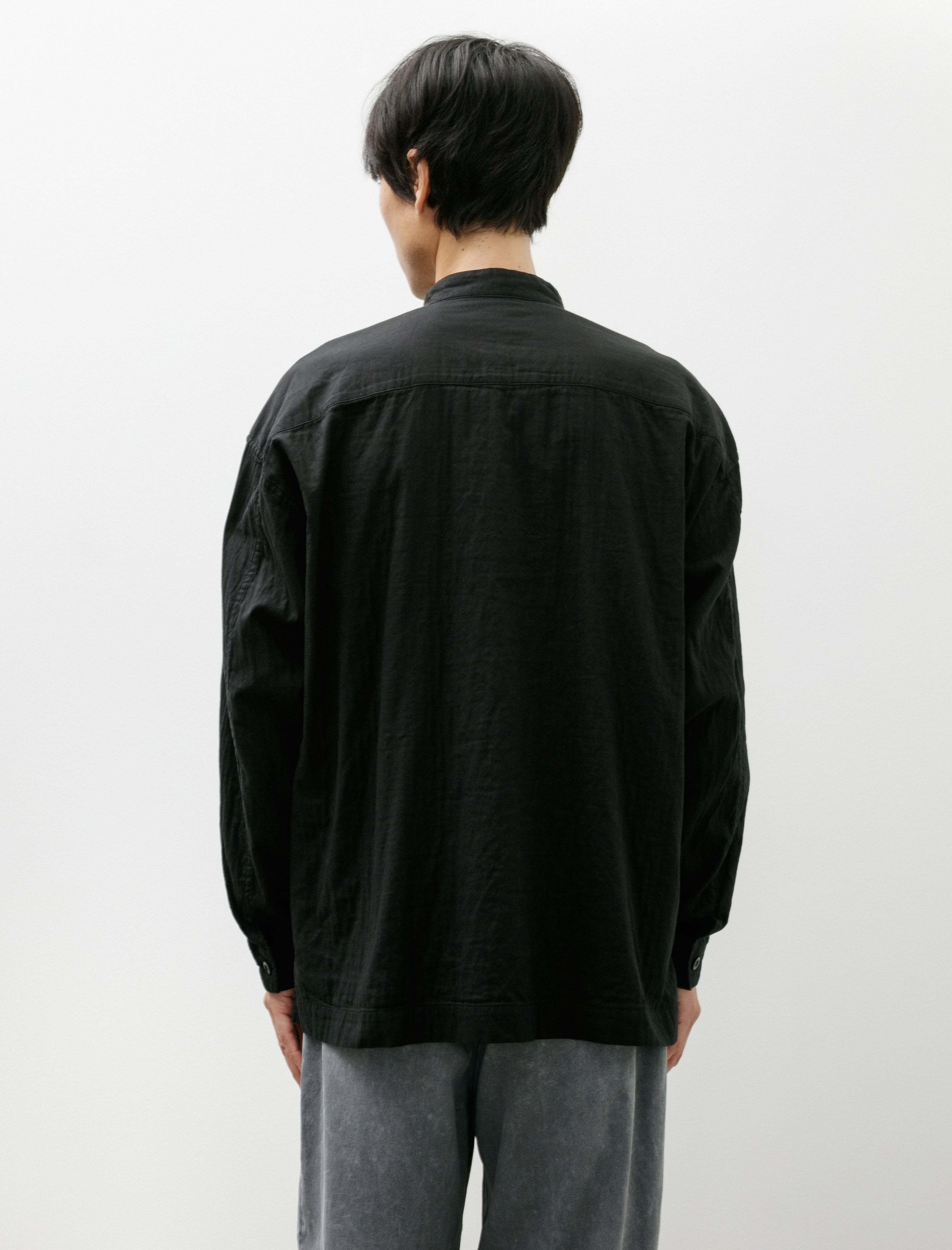 Issey Miyake Double Face Cotton Shirt Black