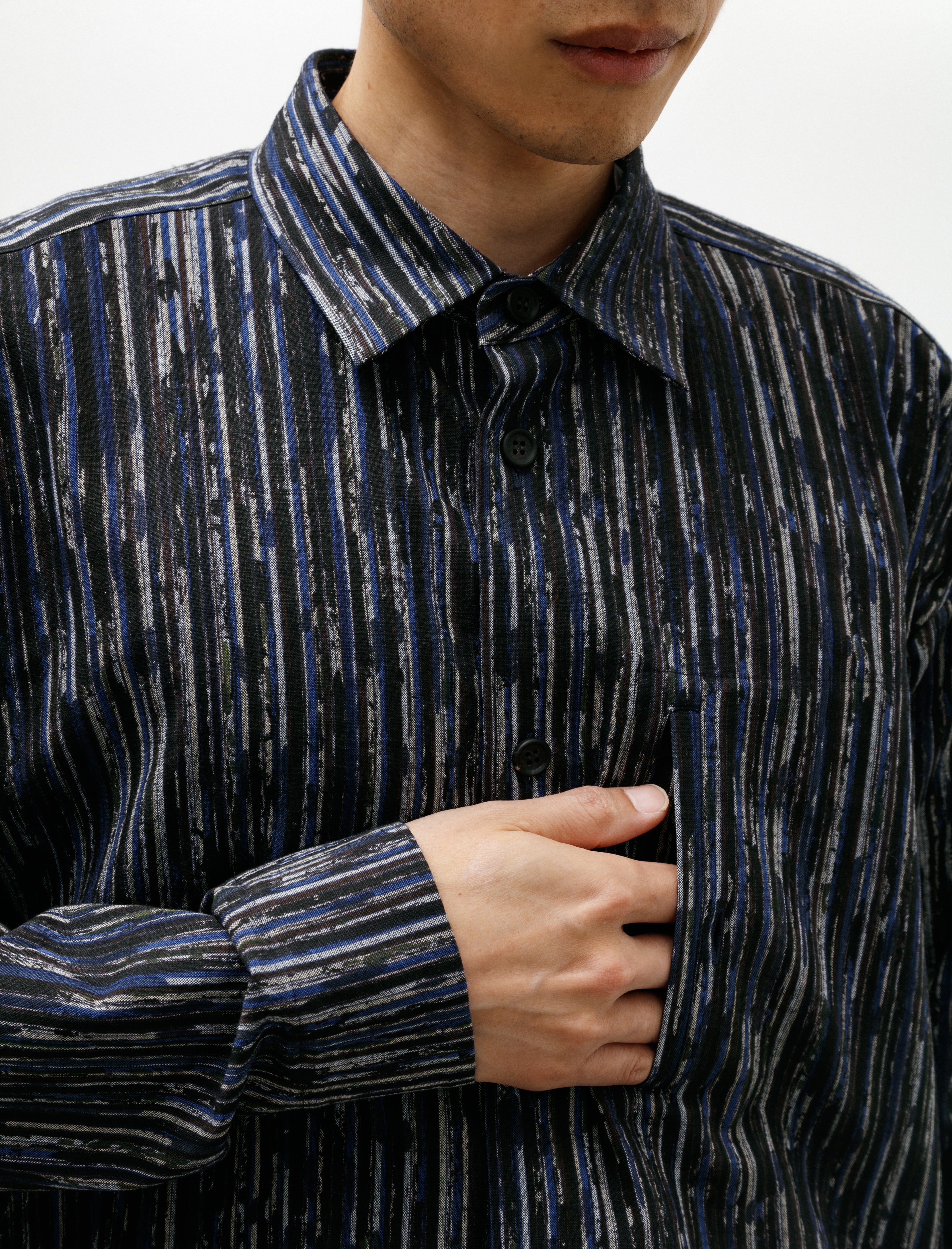 IM Mens Curviness Shirt Pigment Print Charcoal Grey 