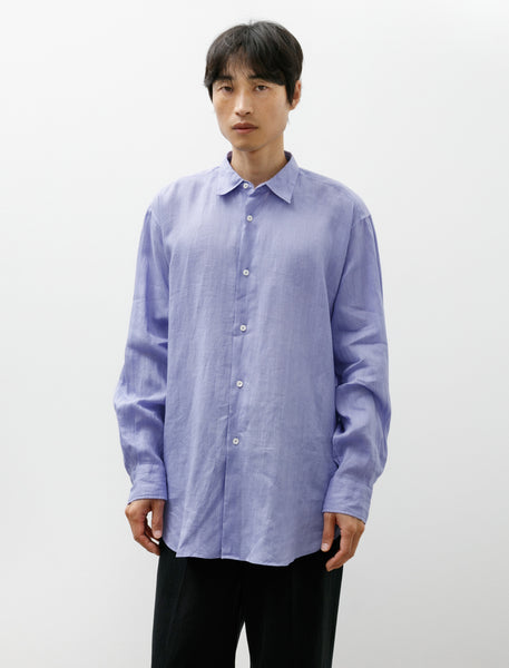 Maatee and Sons Short Point Ramie Shirt Blueberry – Neighbour
