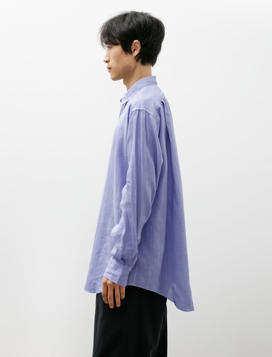 Short Point Ramie Shirt Blueberry - Image 3