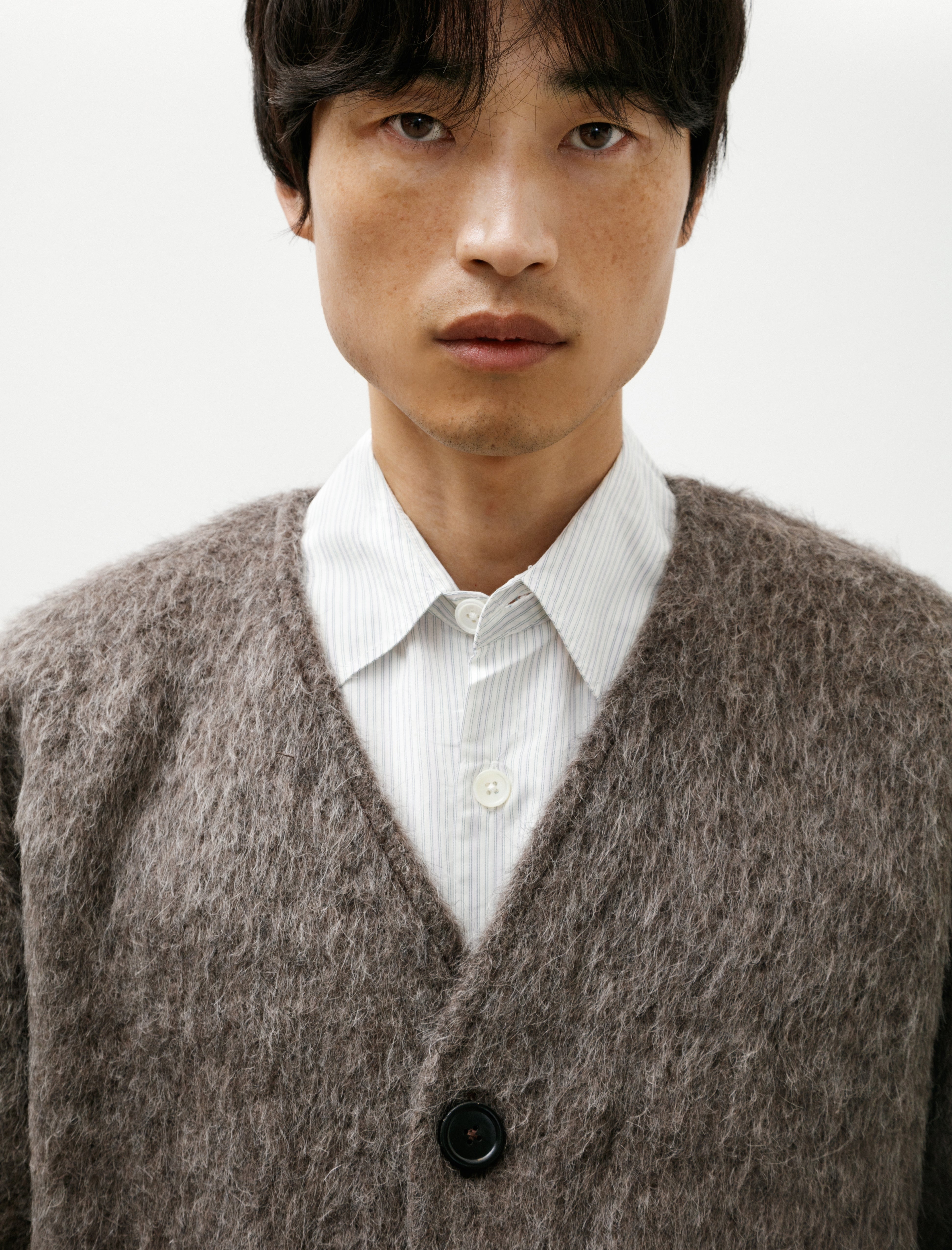 Our Legacy Cardigan Mole Grey Hairy Wool