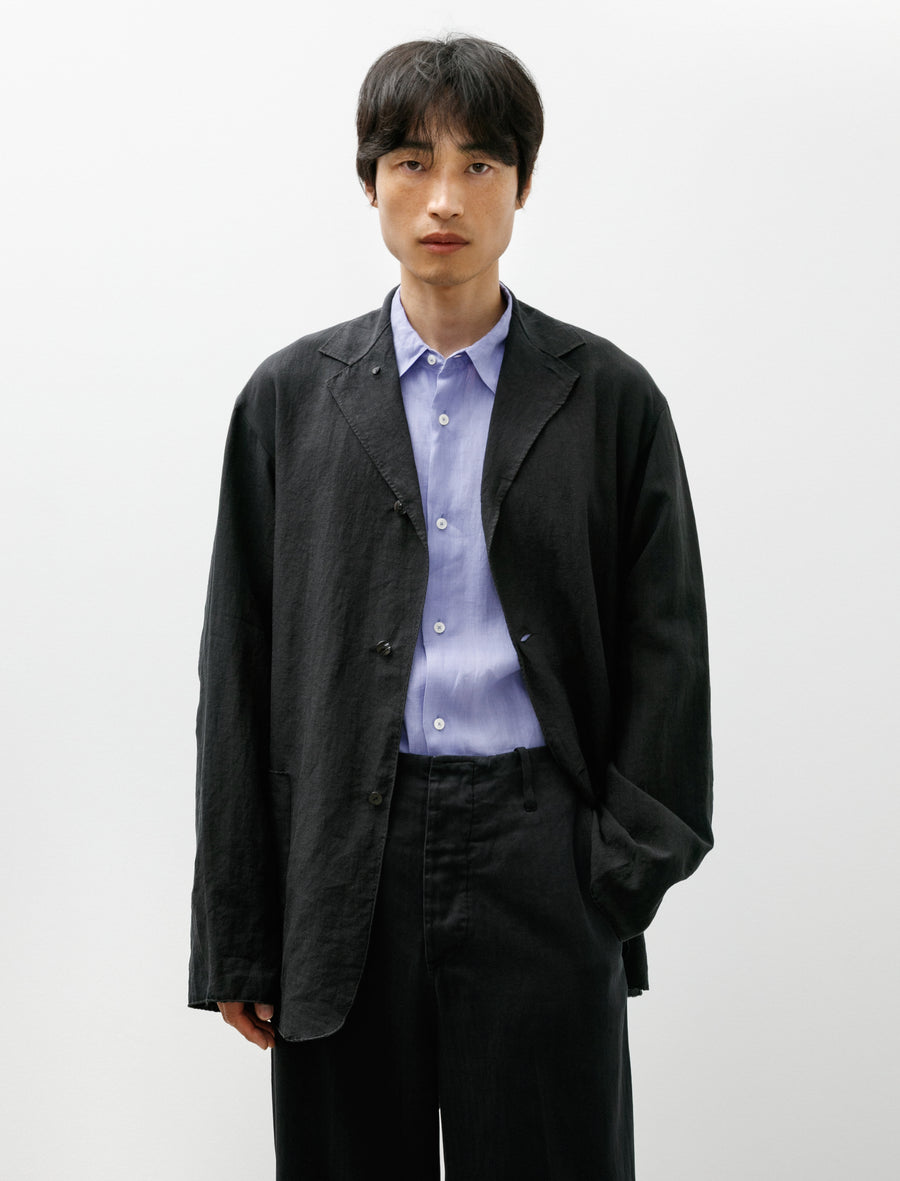 Handkerchief Jacket Vintage Linen Black - Image 3
