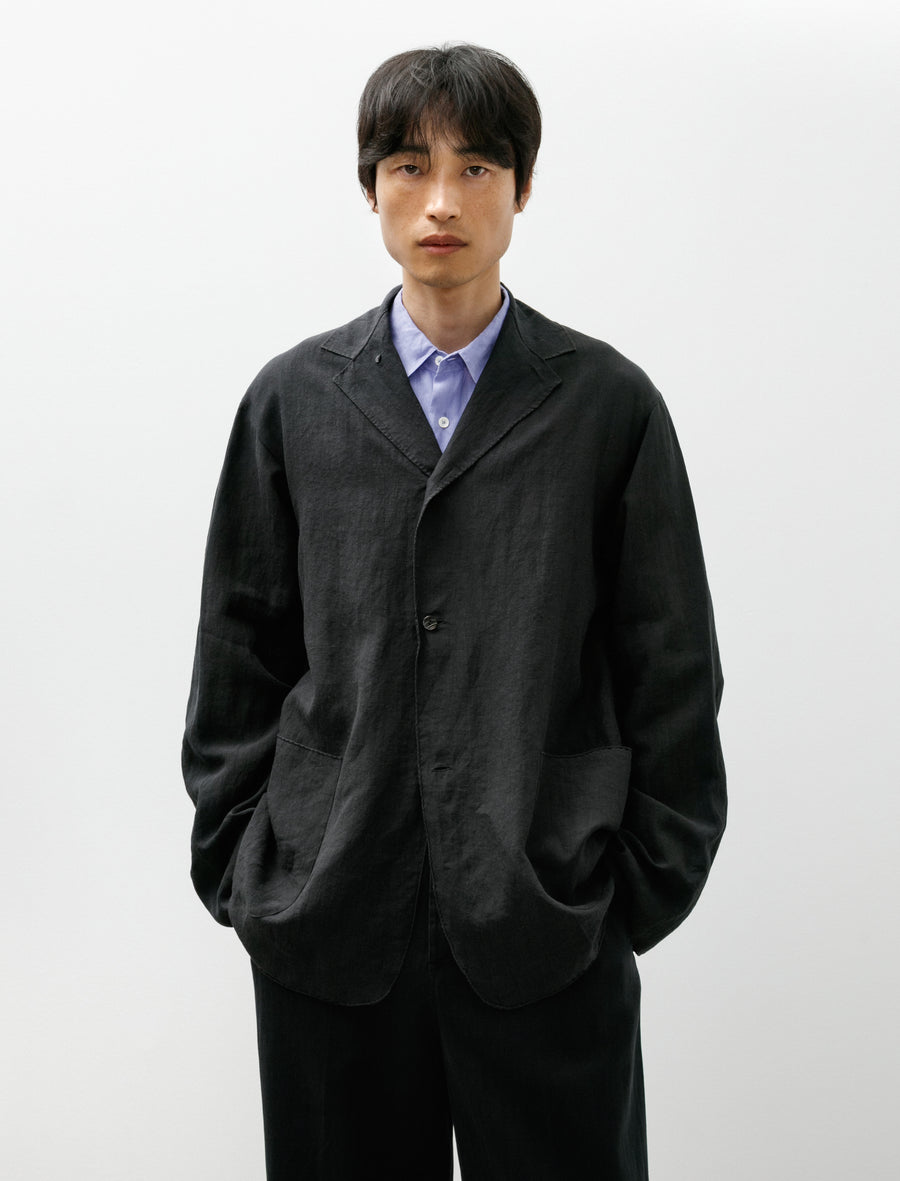 Handkerchief Jacket Vintage Linen Black - Image 1
