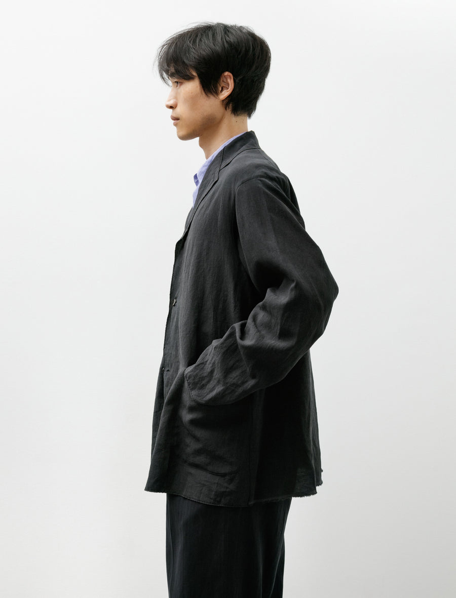 Handkerchief Jacket Vintage Linen Black - Image 4