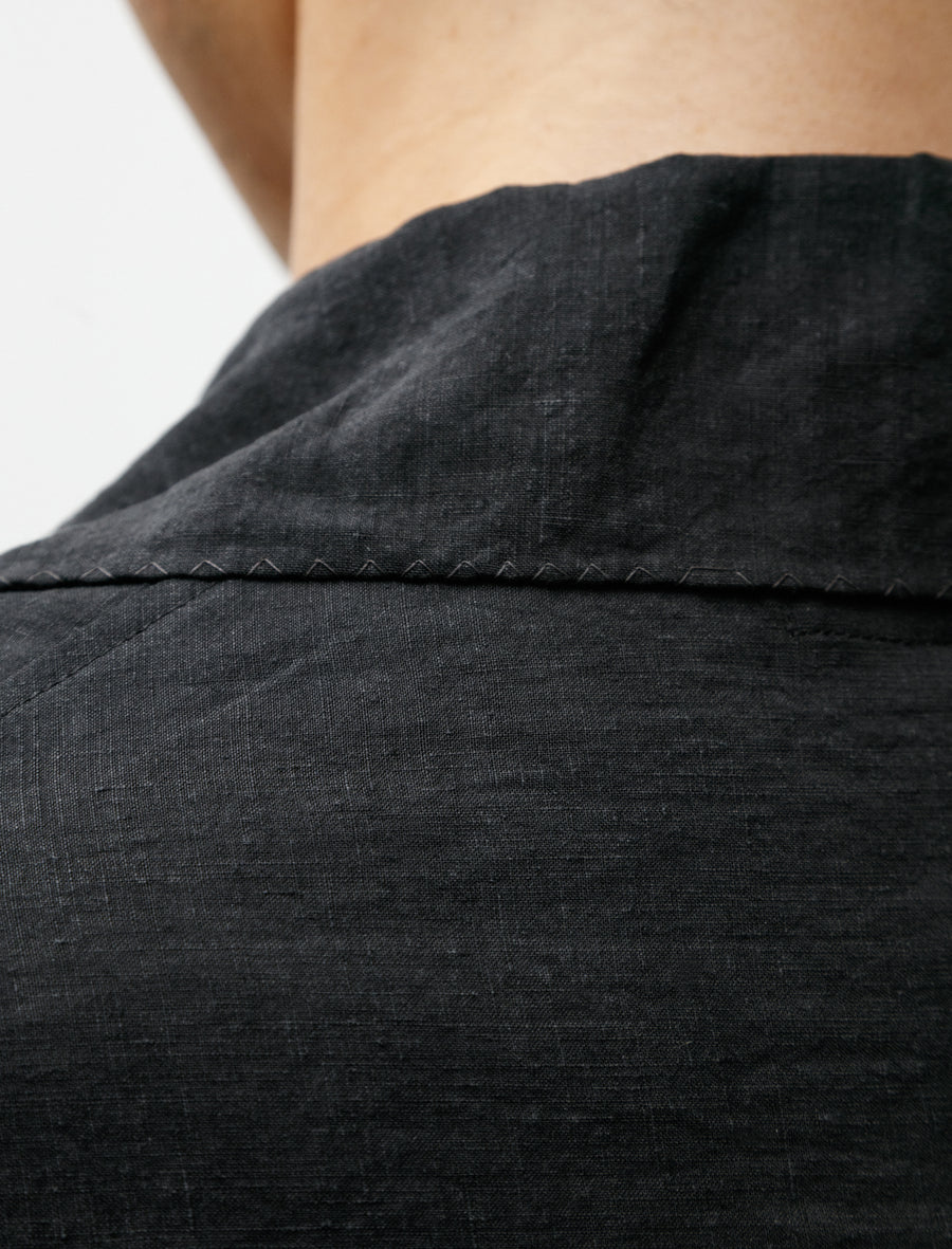 Handkerchief Jacket Vintage Linen Black - Image 6