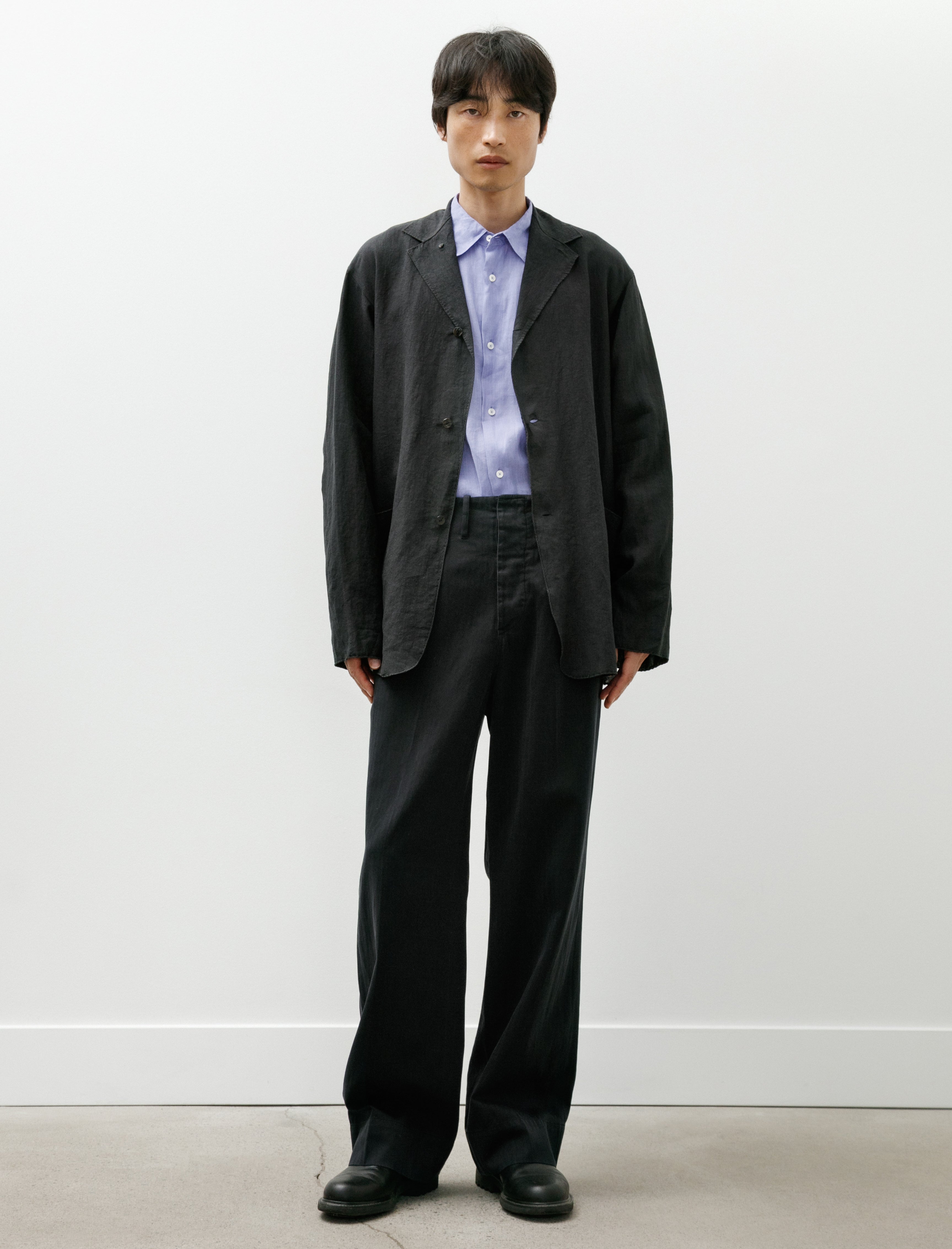Maatee and Sons Handkerchief Jacket Vintage Linen Black
