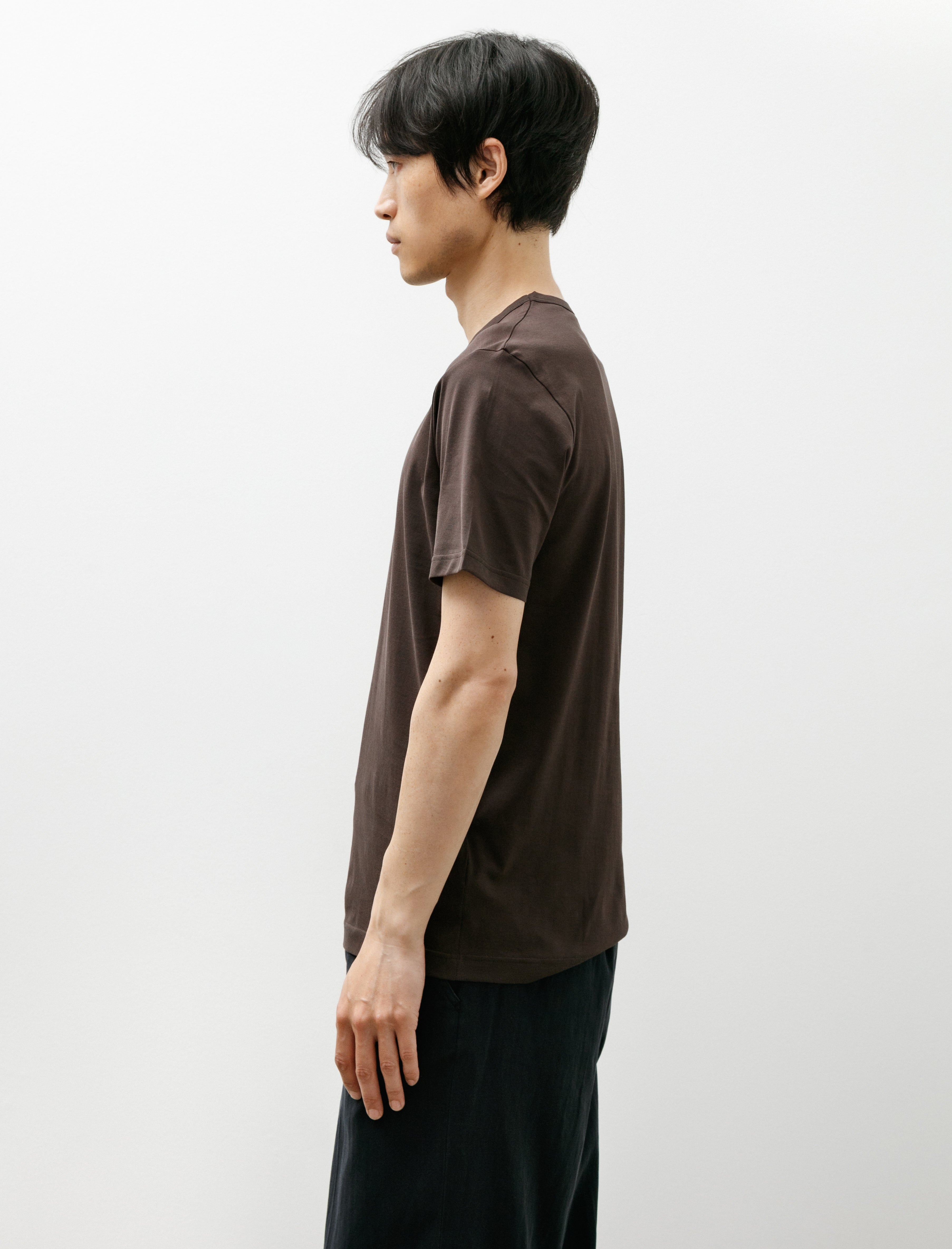 Sunspel SS Classic T-Shirt Dark Chocolate