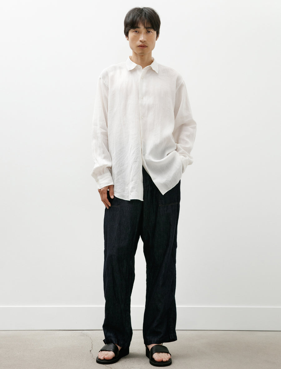 Short Point Ramie Shirt Aloe - Image 5