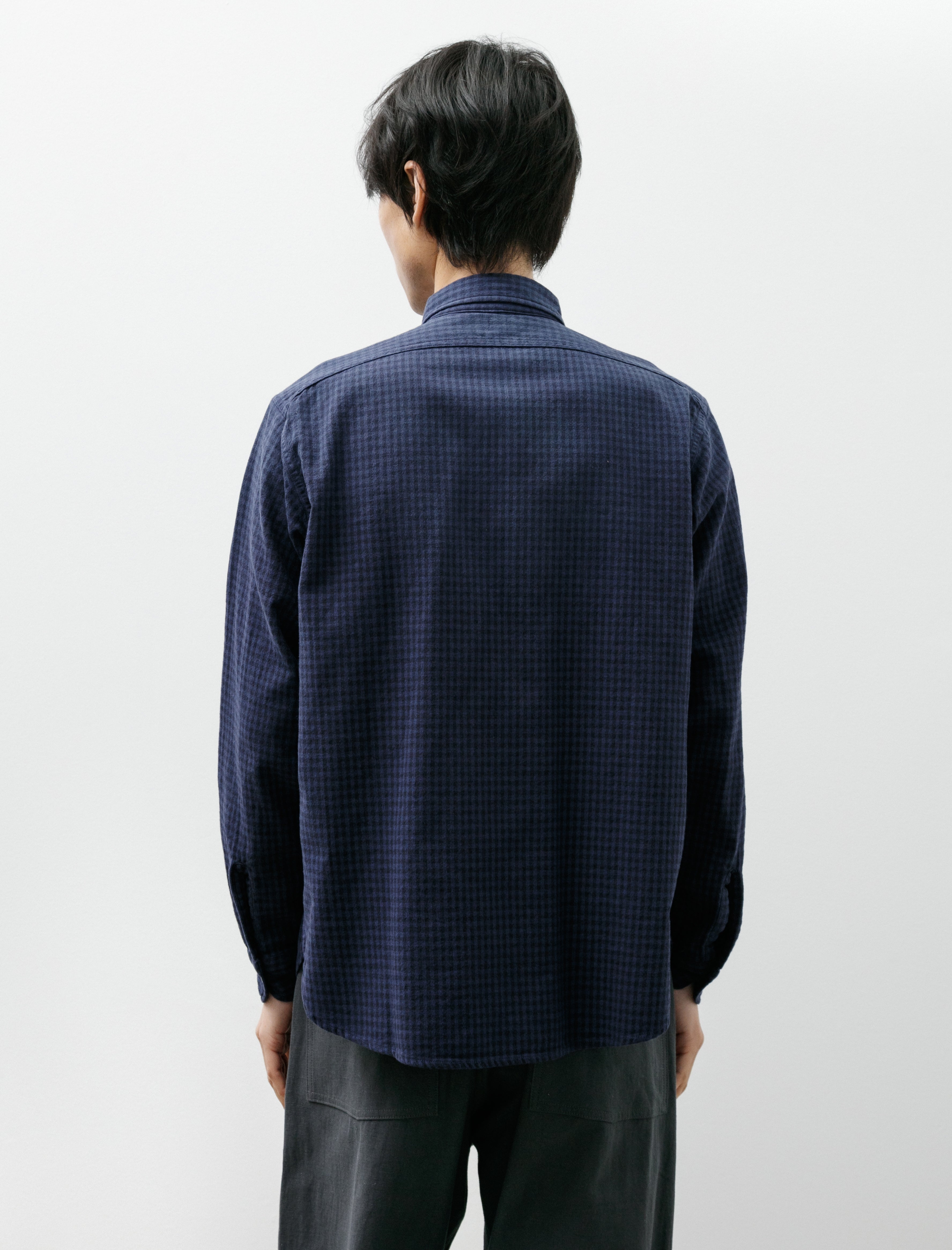 Taiga Takahashi Lot 117 Work Shirt Faded Navy Check