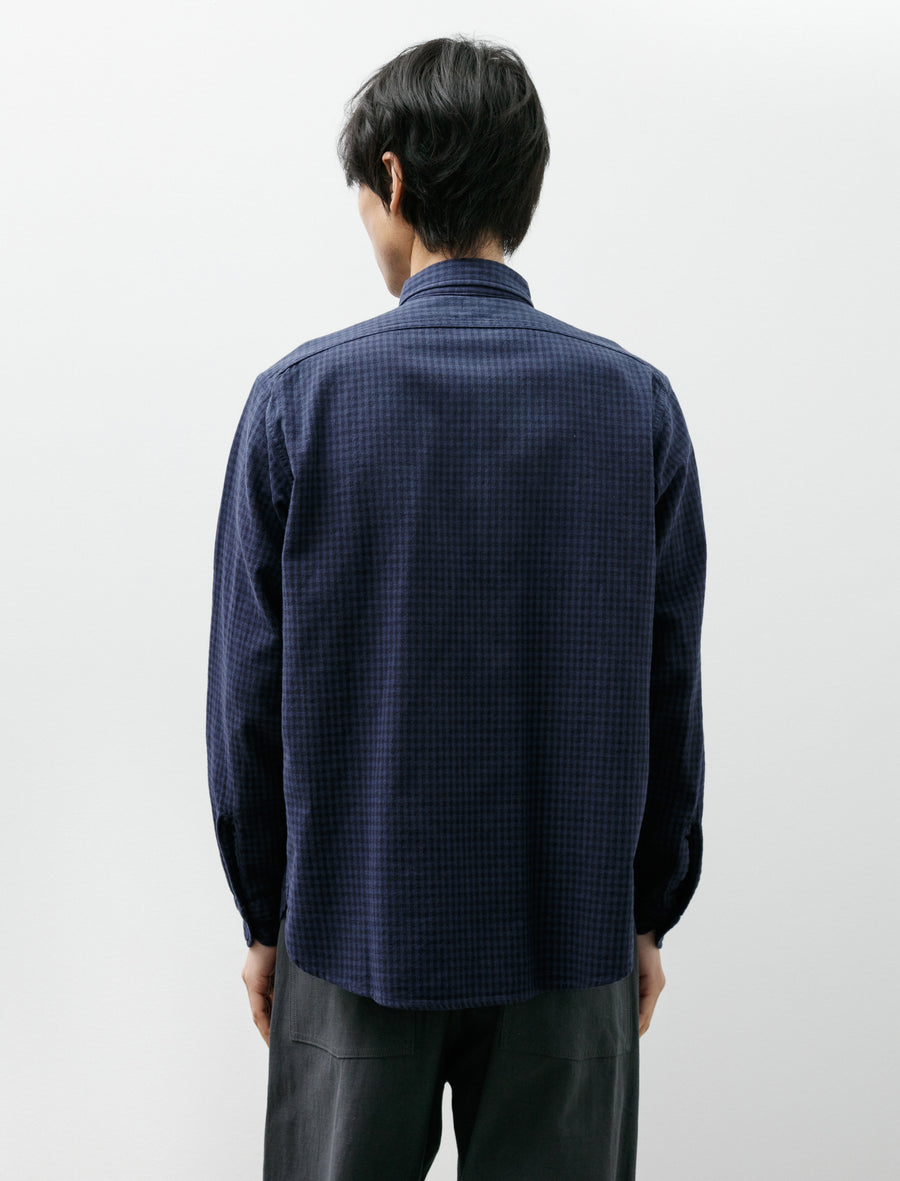 Lot 117 Work Shirt Faded Navy Check - Image 2