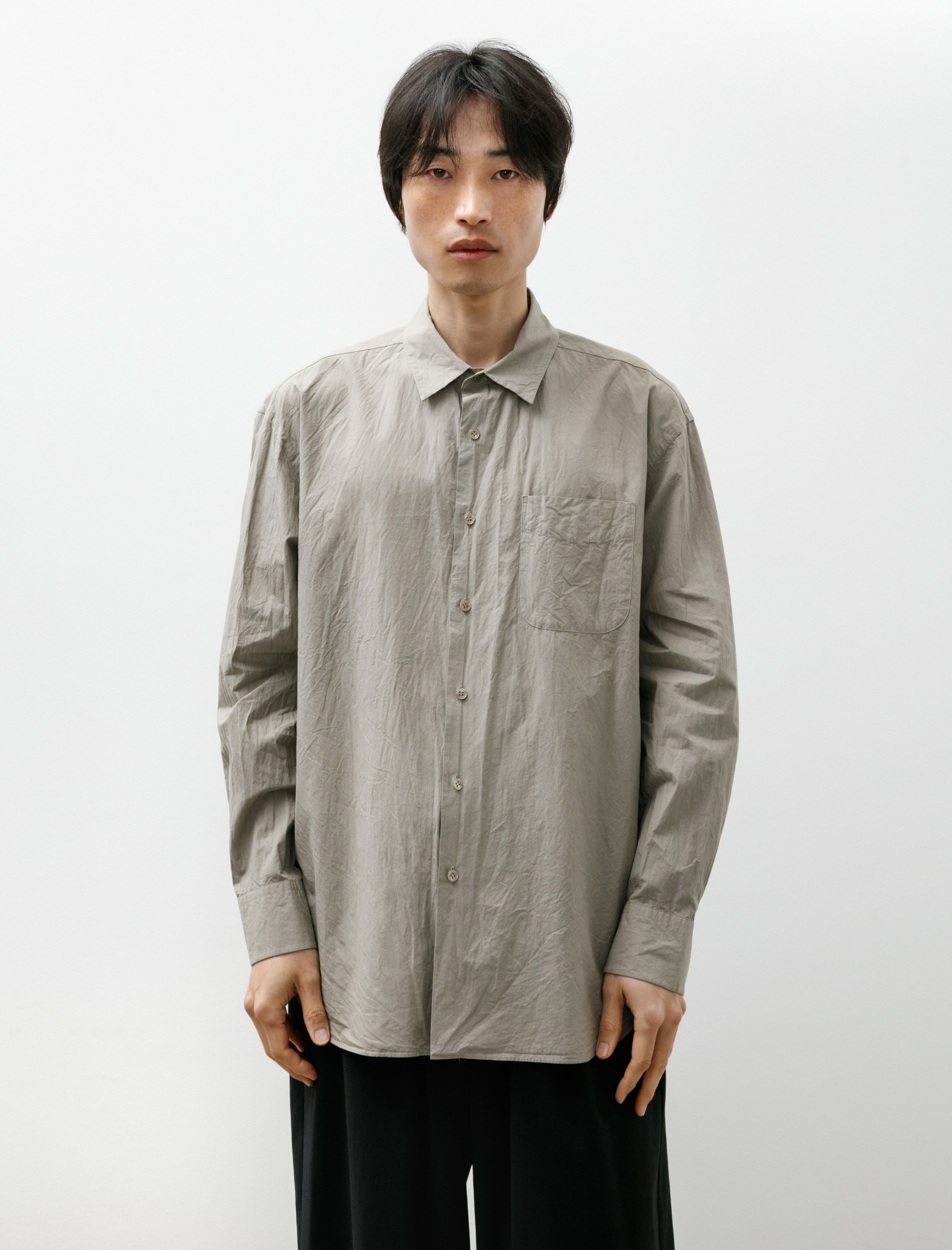 Yoko Sakamoto Regular Collar Shirt Mugwort