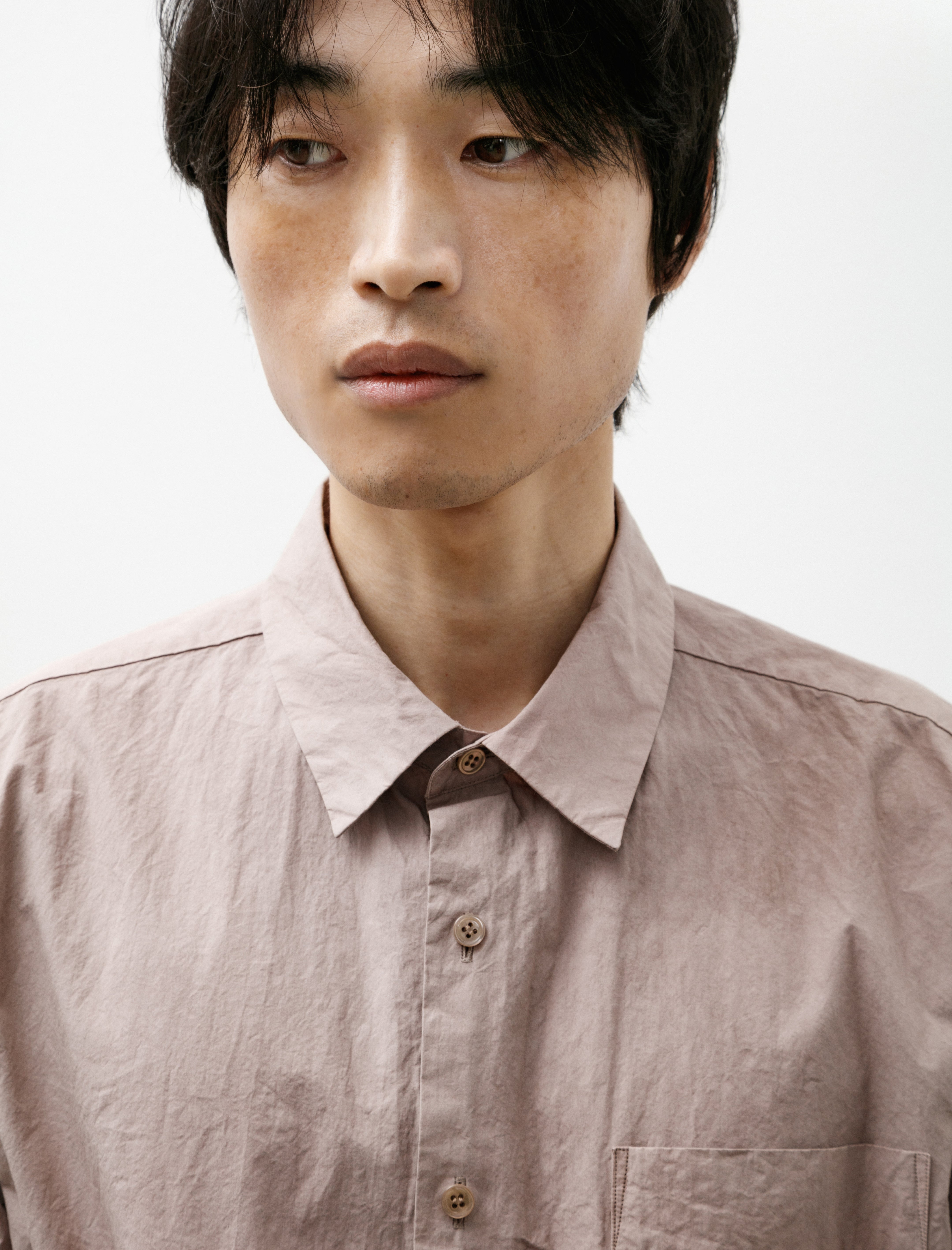 Yoko Sakamoto Regular Collar Shirt Azuki