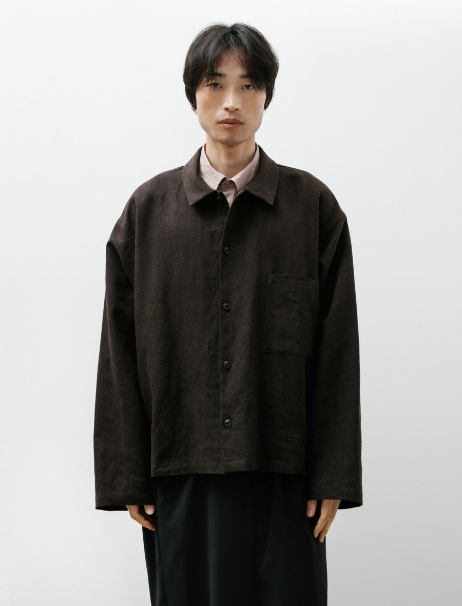 Work Blouse Hemp Brown - Image 4