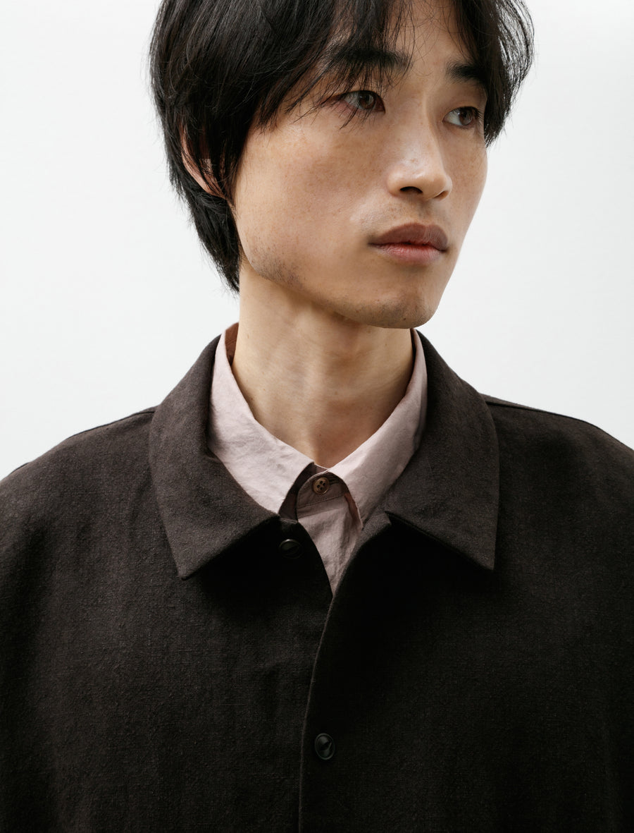 YOKO SAKAMOTO WORK BLOUSE HEMP 26SS サイズM Yoko Sakamoto Work Blouse Hemp Brown – Neighbour